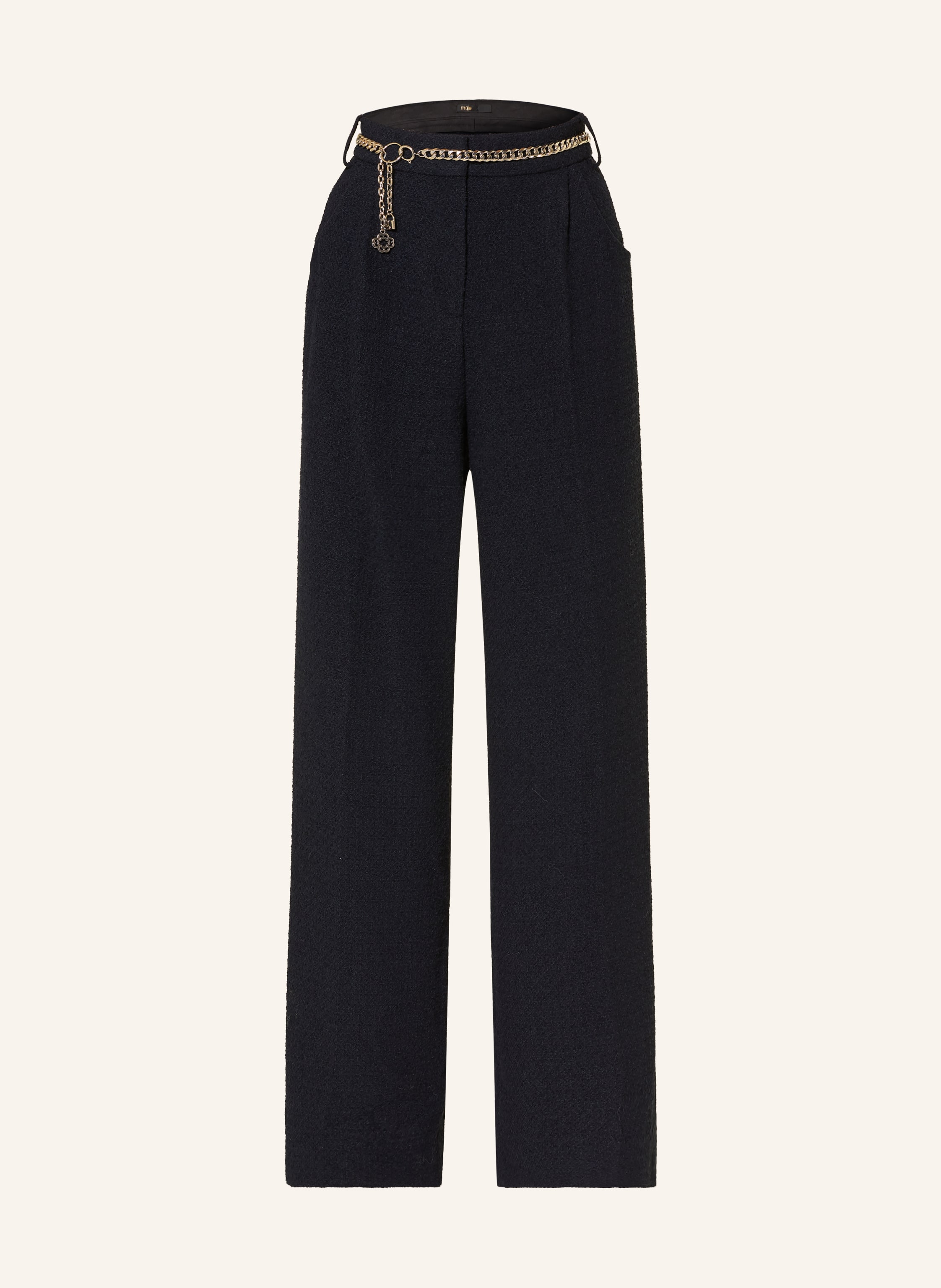 Maje Marlenehose Aus Tweed blau