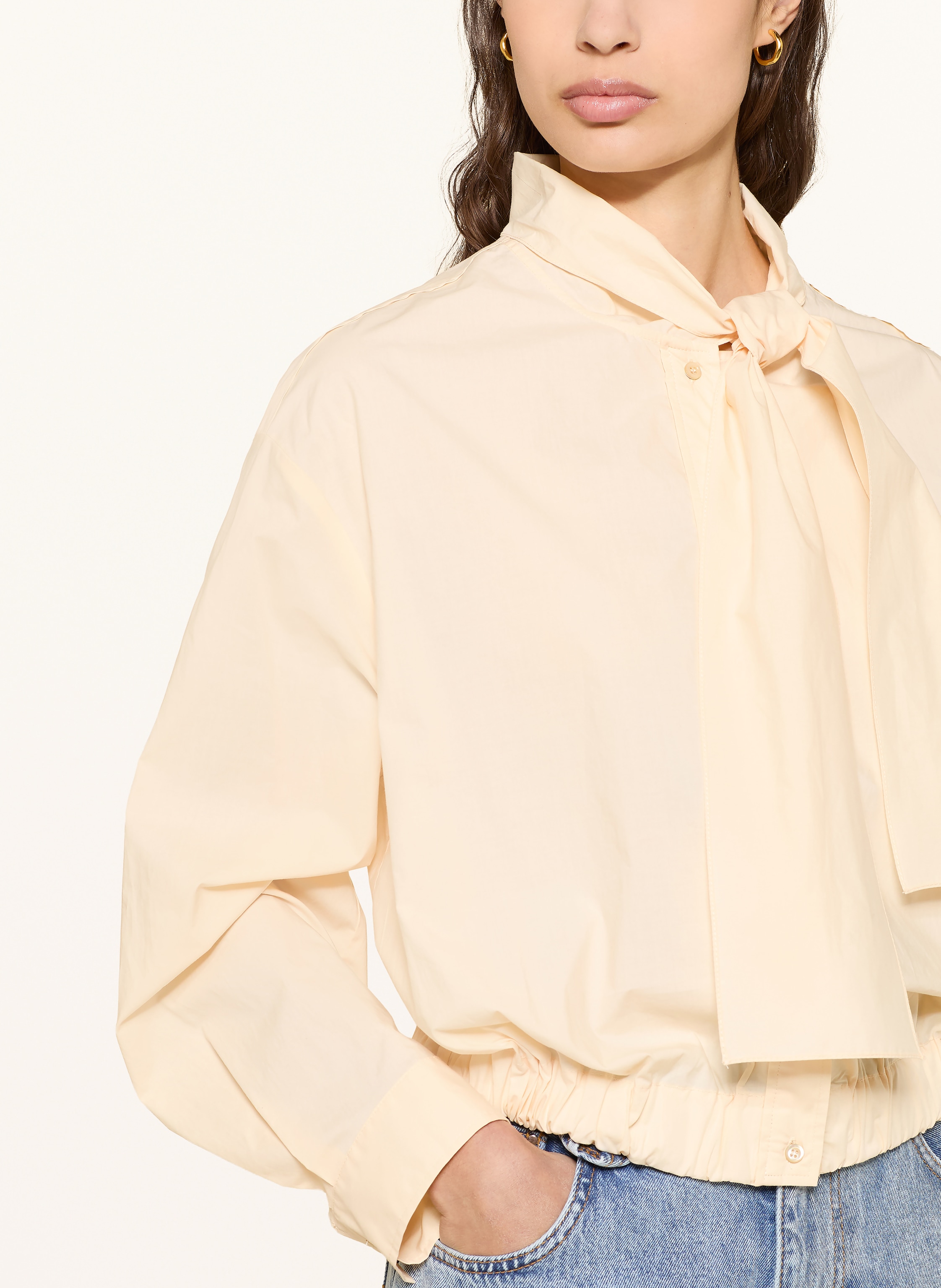 Thumbnail - Claudie Pierlot Schluppenbluse beige