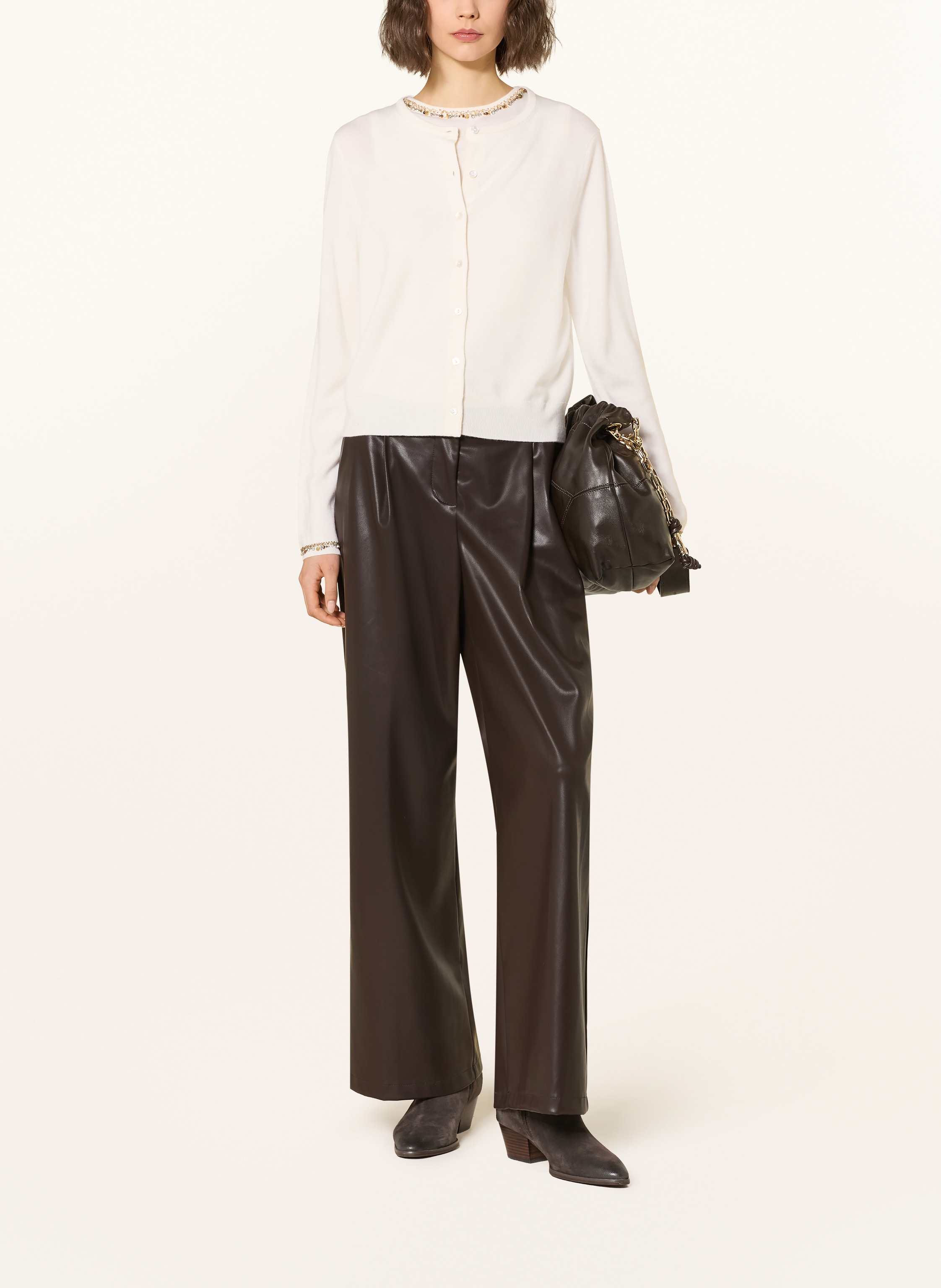 Thumbnail - Ba&Sh Stricktop Bamma Mit Schmucksteinen Und Pailletten weiss