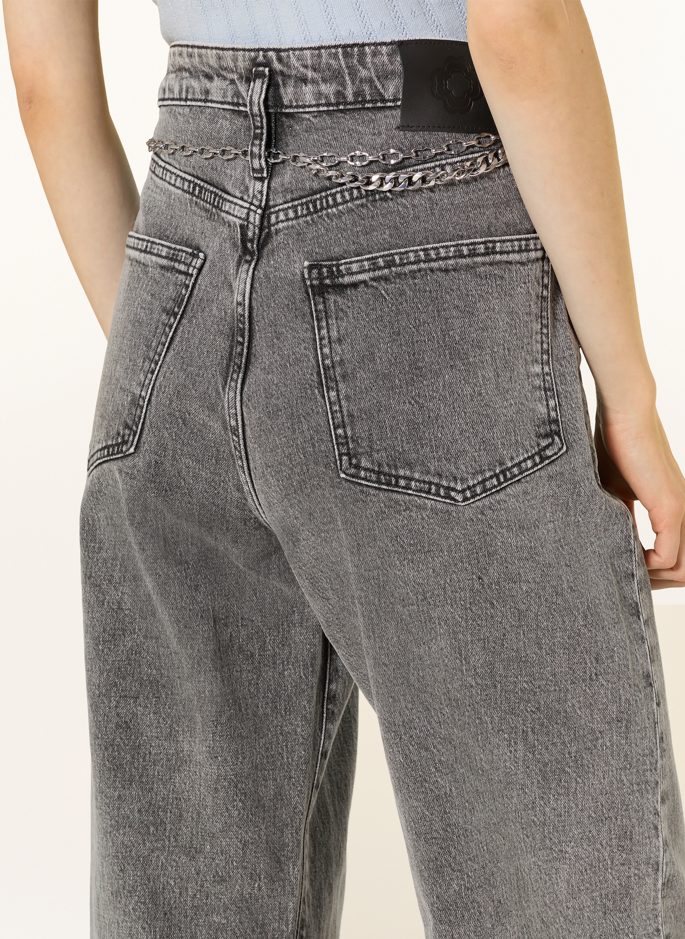 Thumbnail - Maje Wide Leg Jeans grau