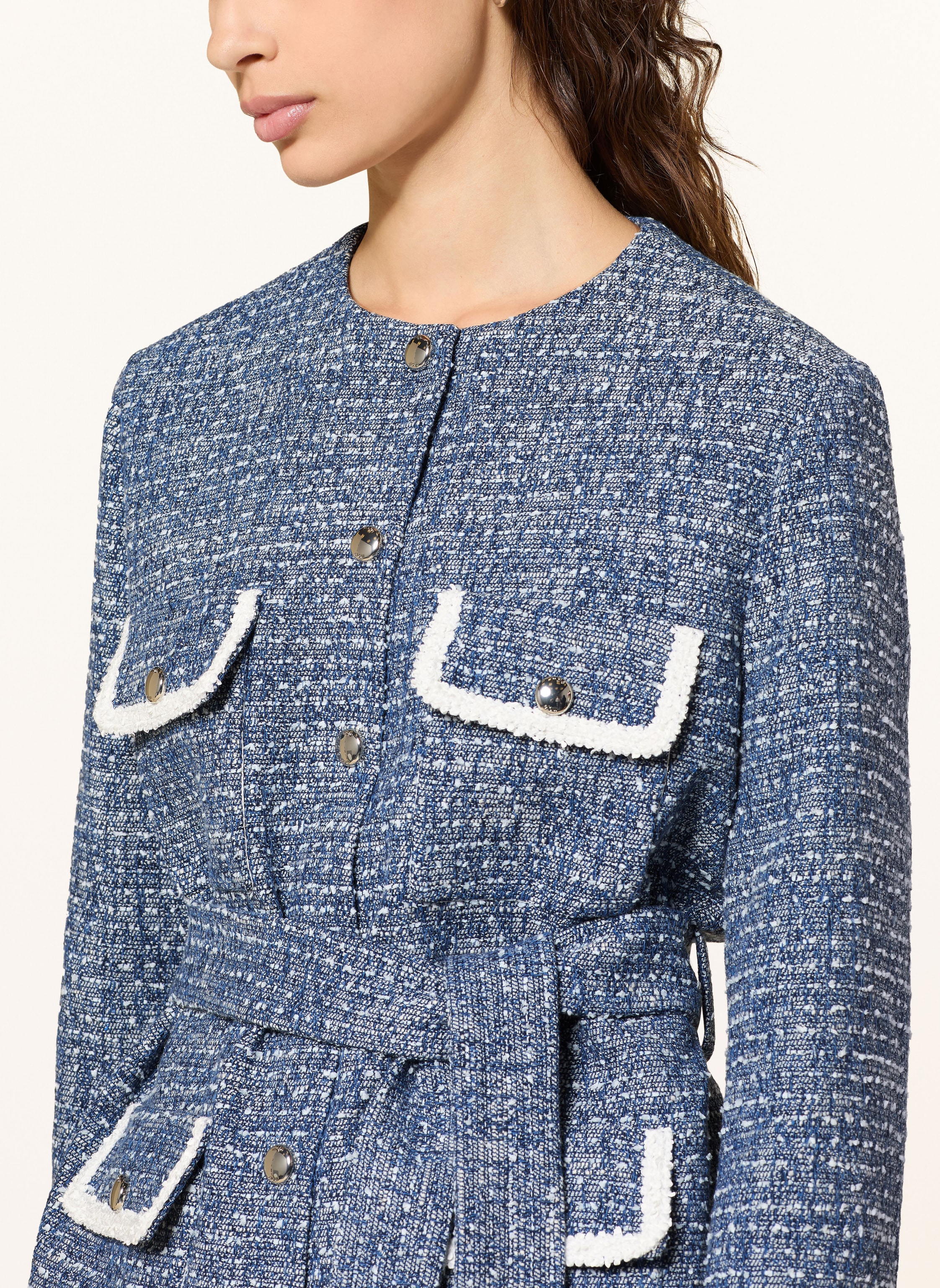 Thumbnail - Maje Bouclé-Blazer blau