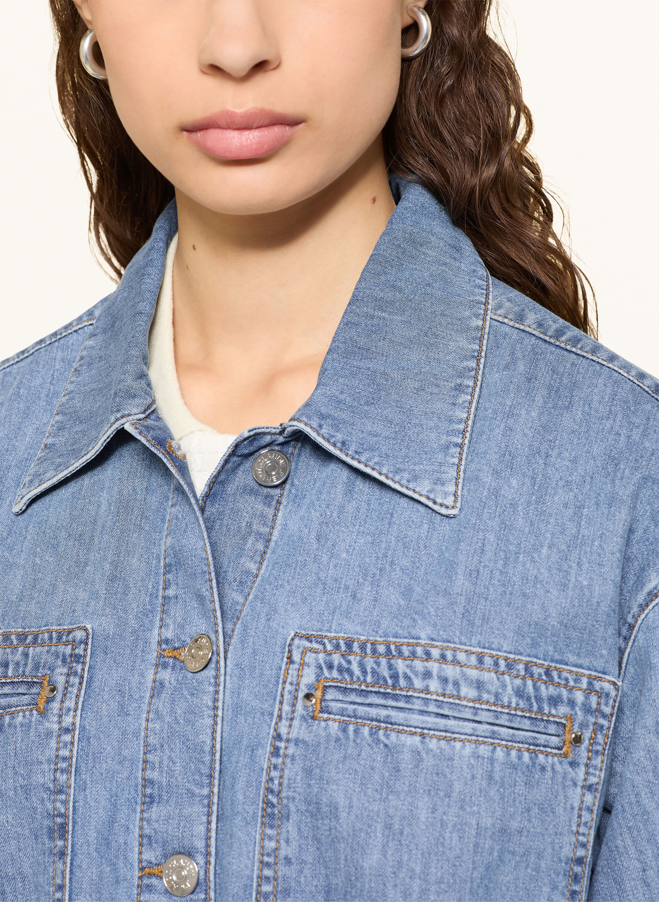 Thumbnail - Claudie Pierlot Jeansbluse blau