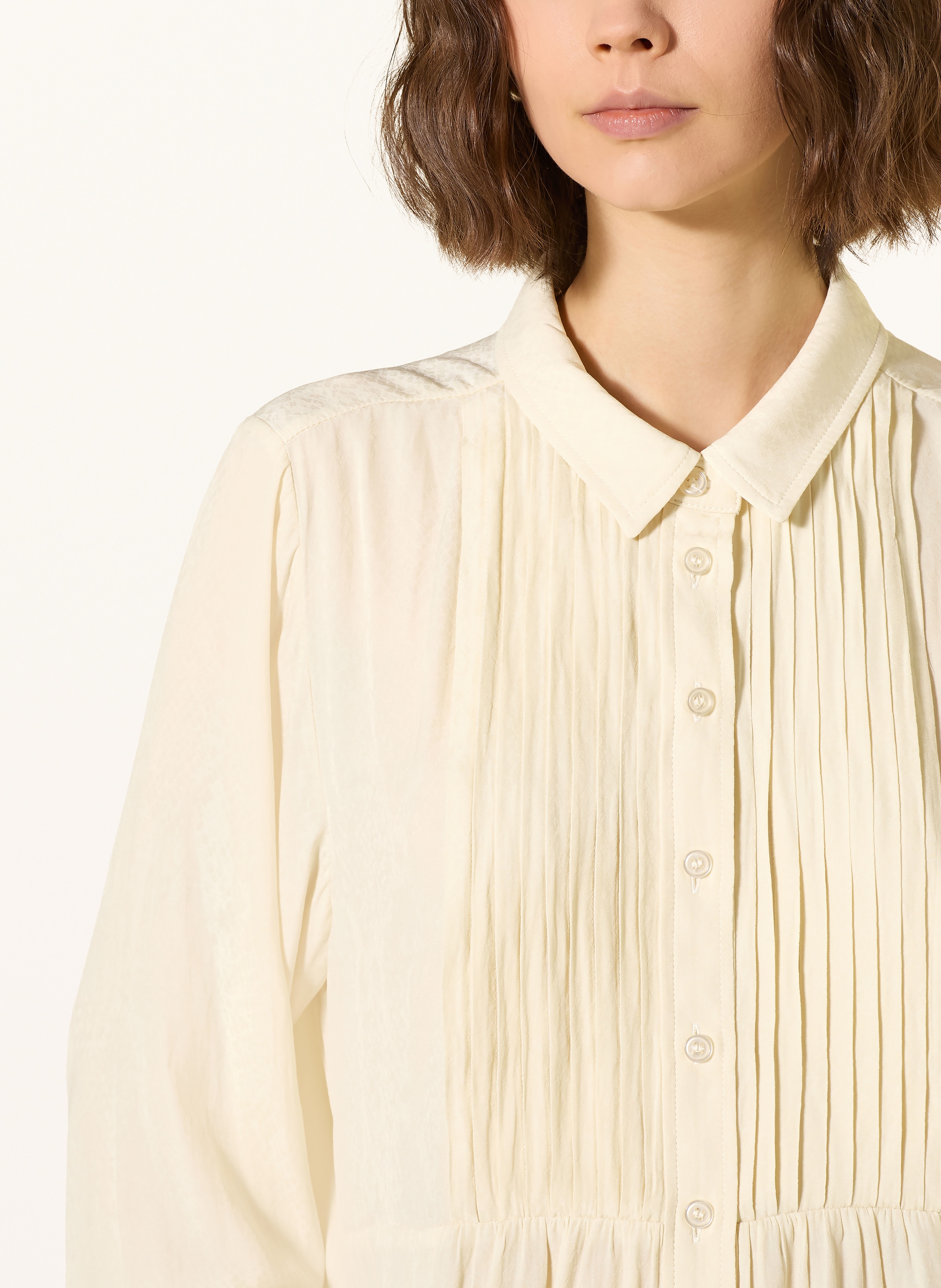 Thumbnail - Ba&Sh Hemdbluse Riata Mit Plissees beige