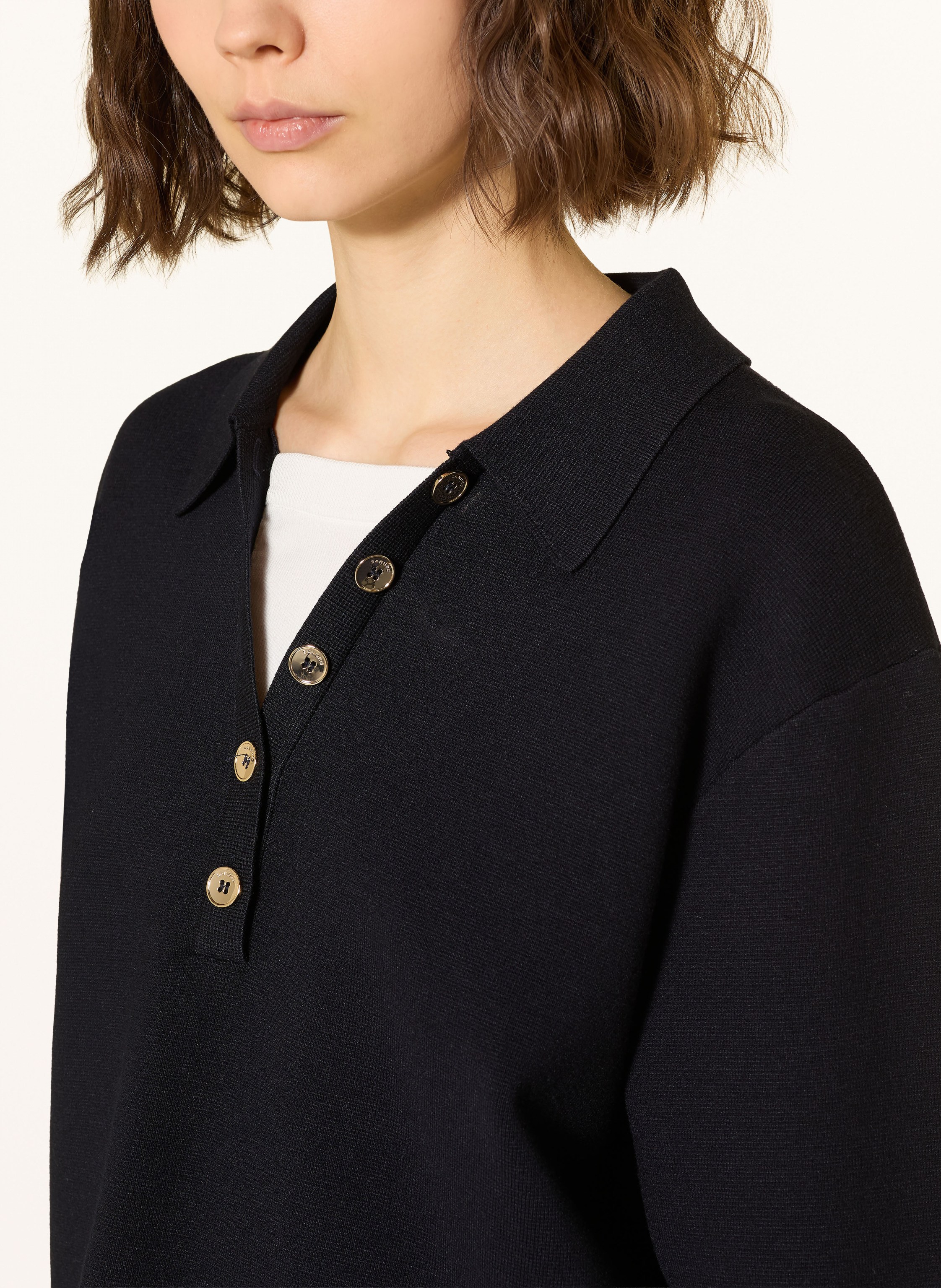 Thumbnail - Sandro Pullover Im Materialmix blau