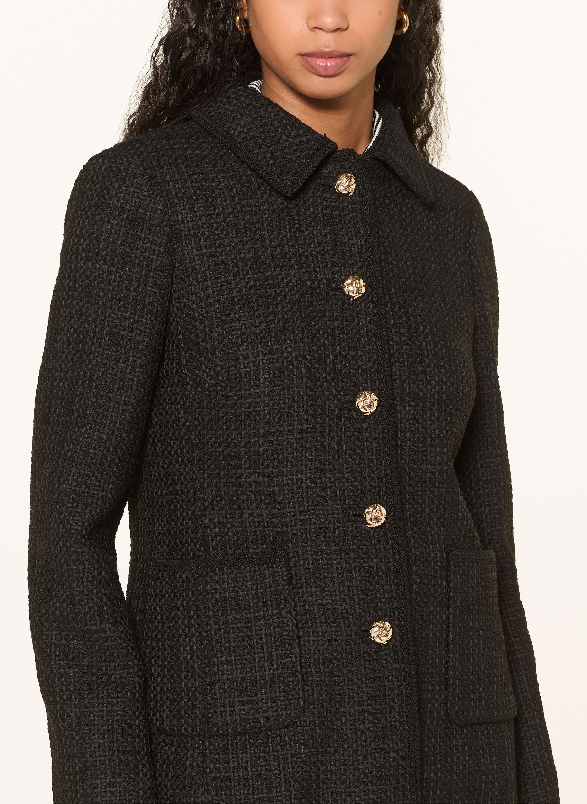 Thumbnail - Hobbs Bouclé-Mantel Evangeline schwarz