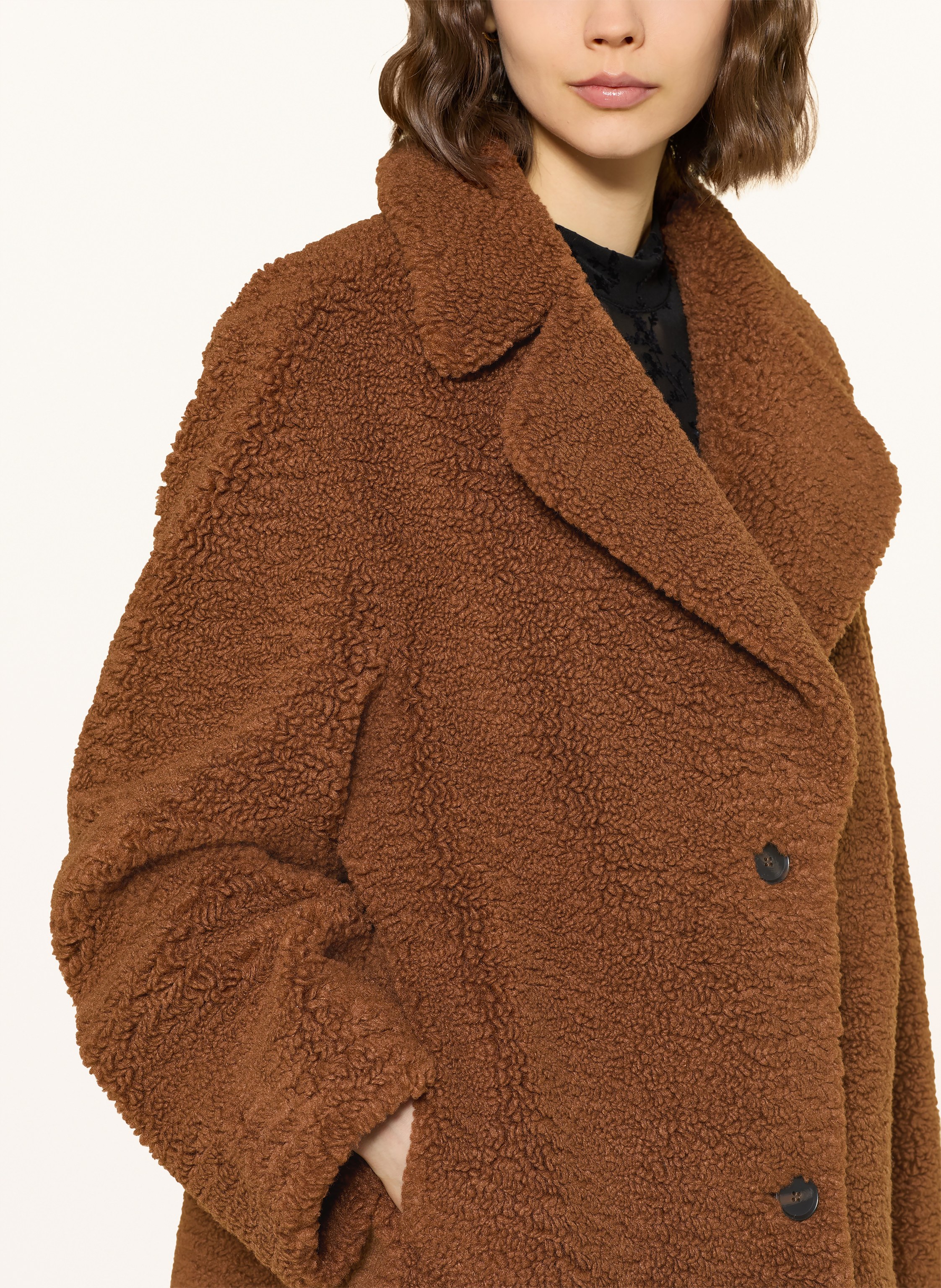 Thumbnail - Allsaints Teddyfell-Jacke Eddie braun