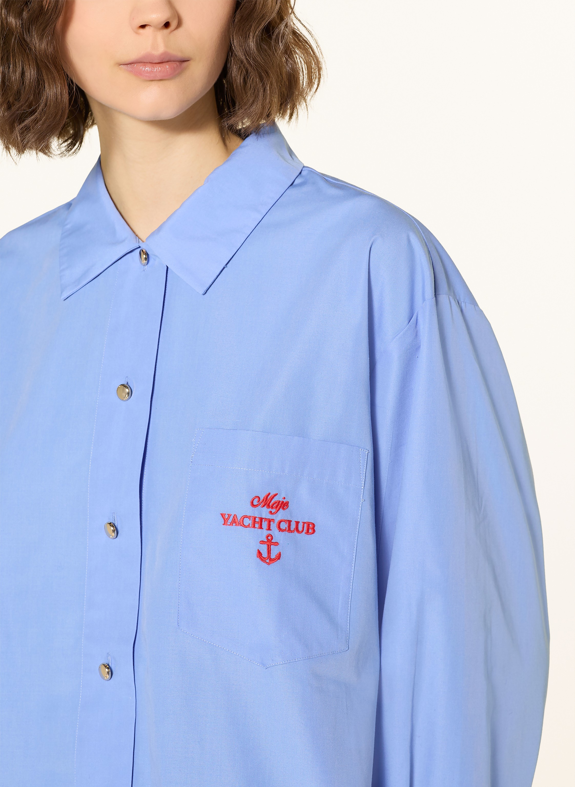 Thumbnail - Maje Hemdbluse blau