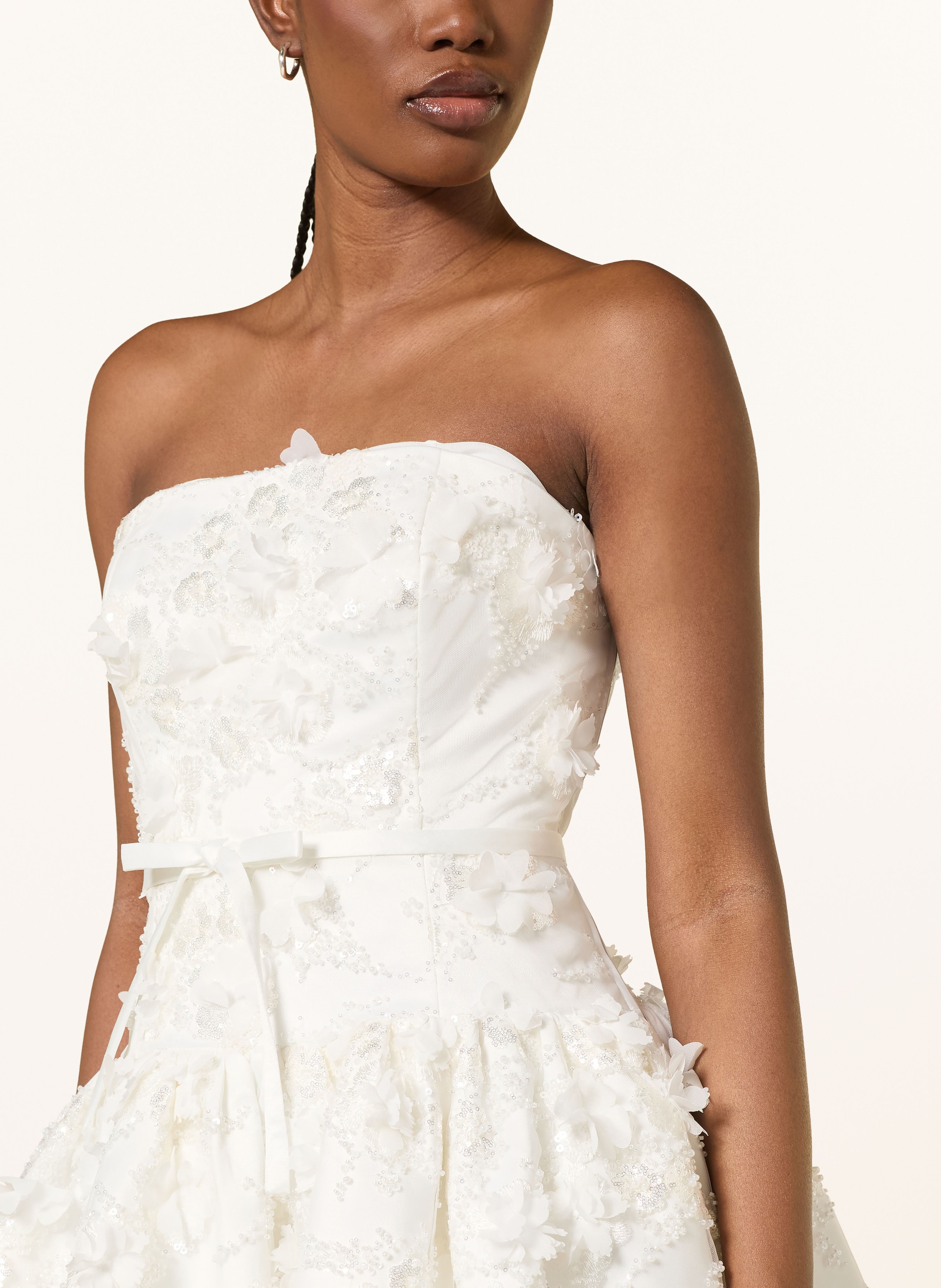 Thumbnail - Maje Cocktailkleid Mit Schmuckperlen weiss