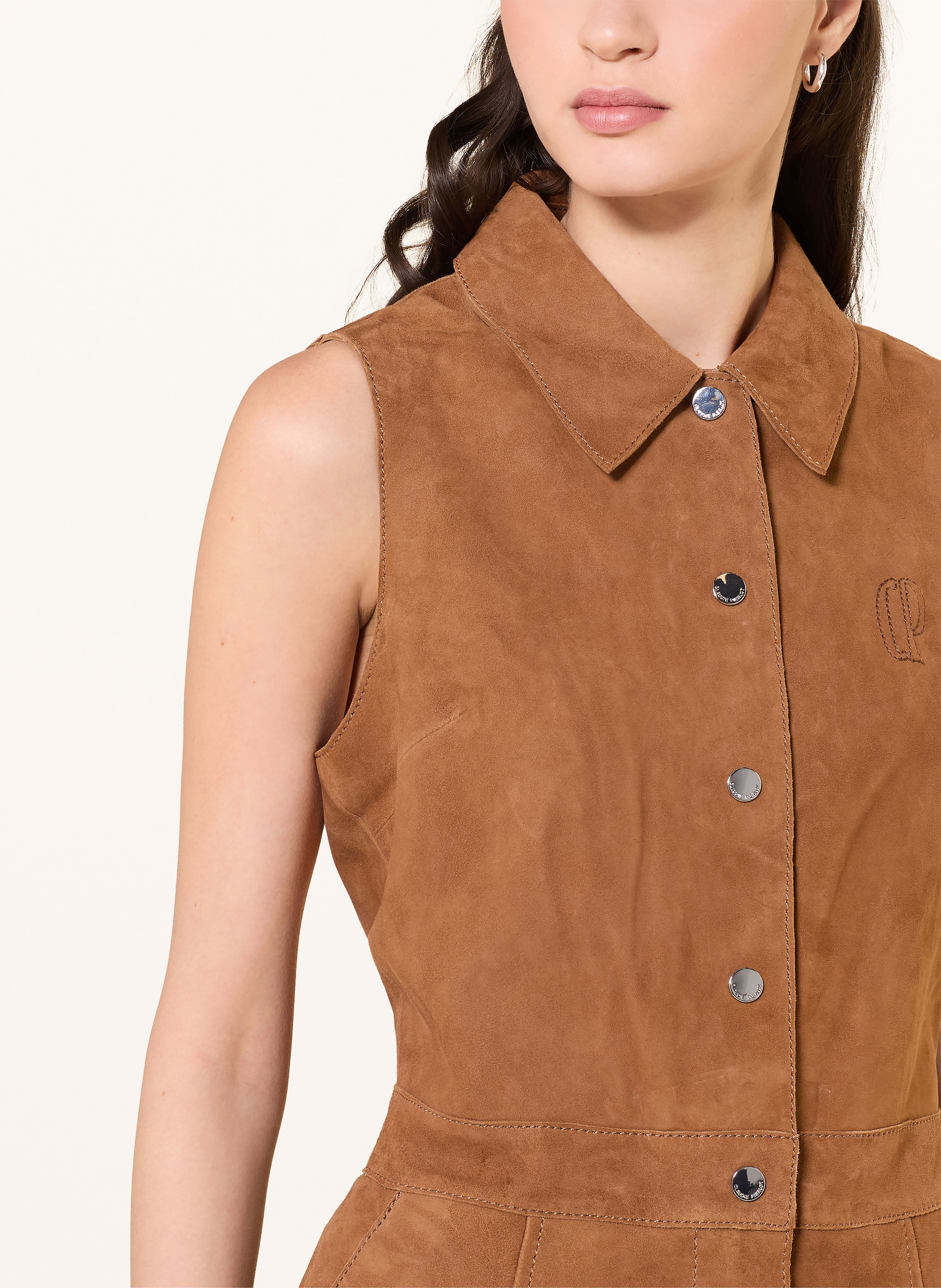 Thumbnail - Claudie Pierlot Leder-Jumpsuit braun