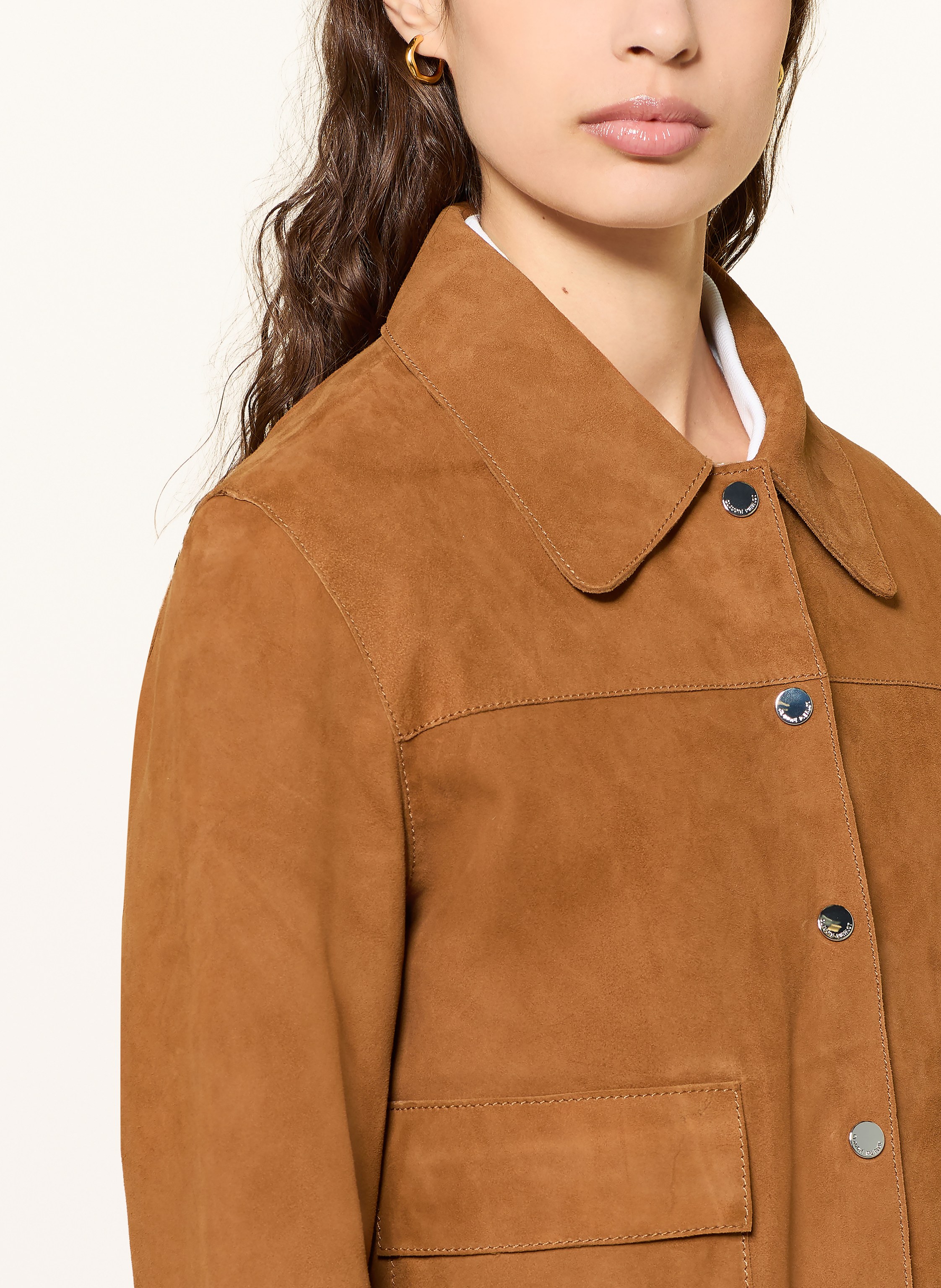 Thumbnail - Claudie Pierlot Lederjacke braun