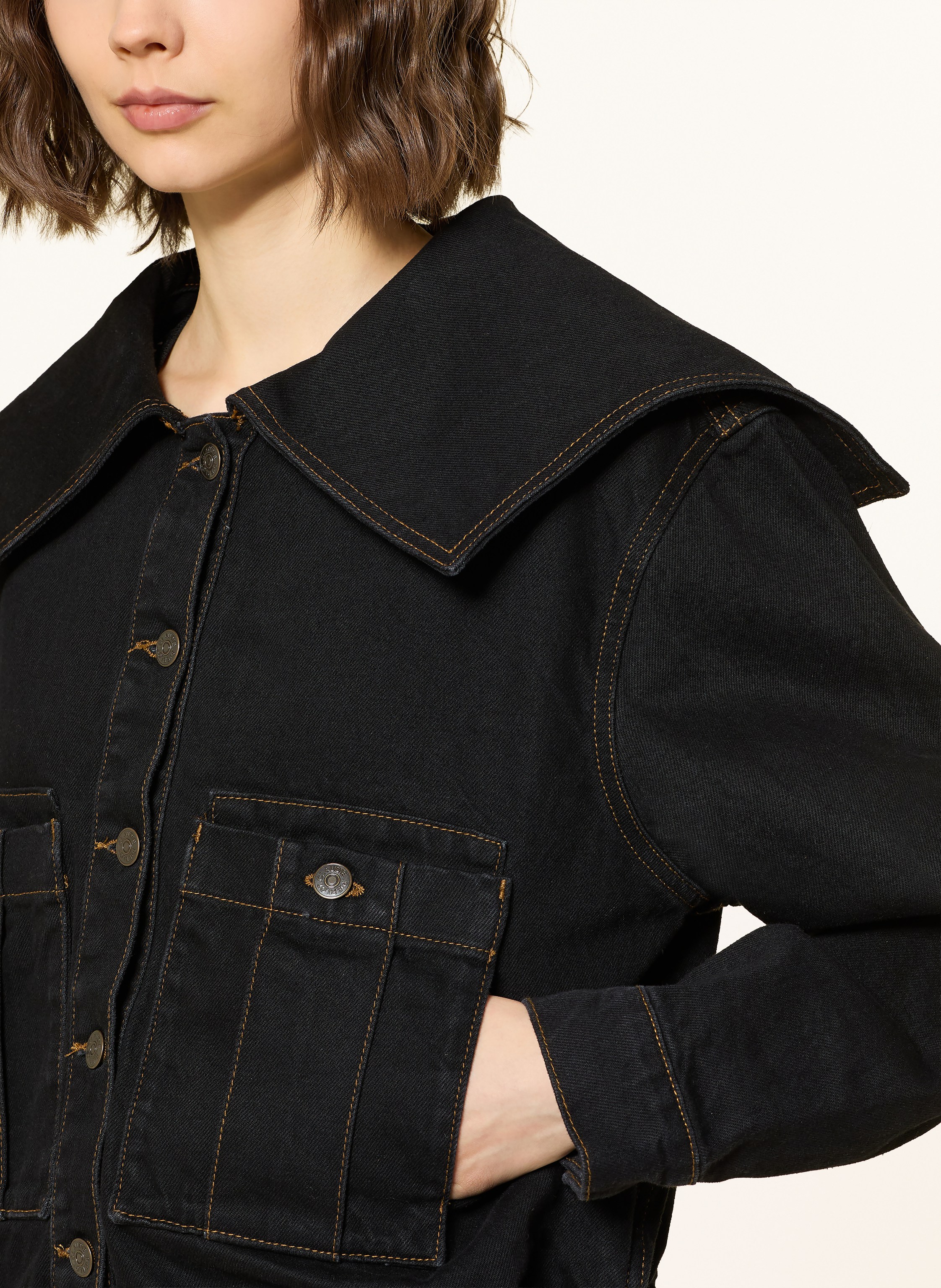Thumbnail - Claudie Pierlot Jeansjacke schwarz