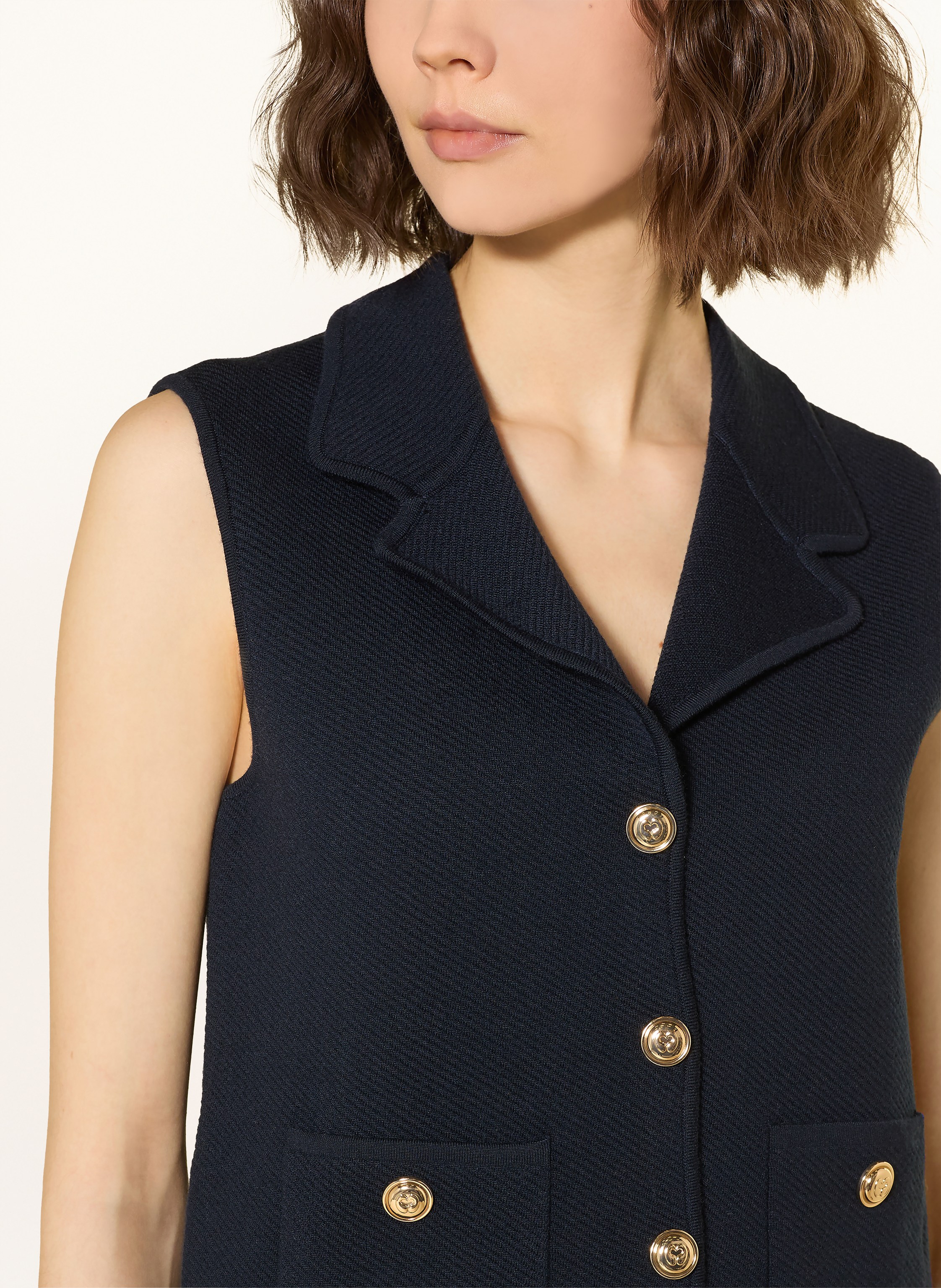 Thumbnail - Maje Strickweste blau