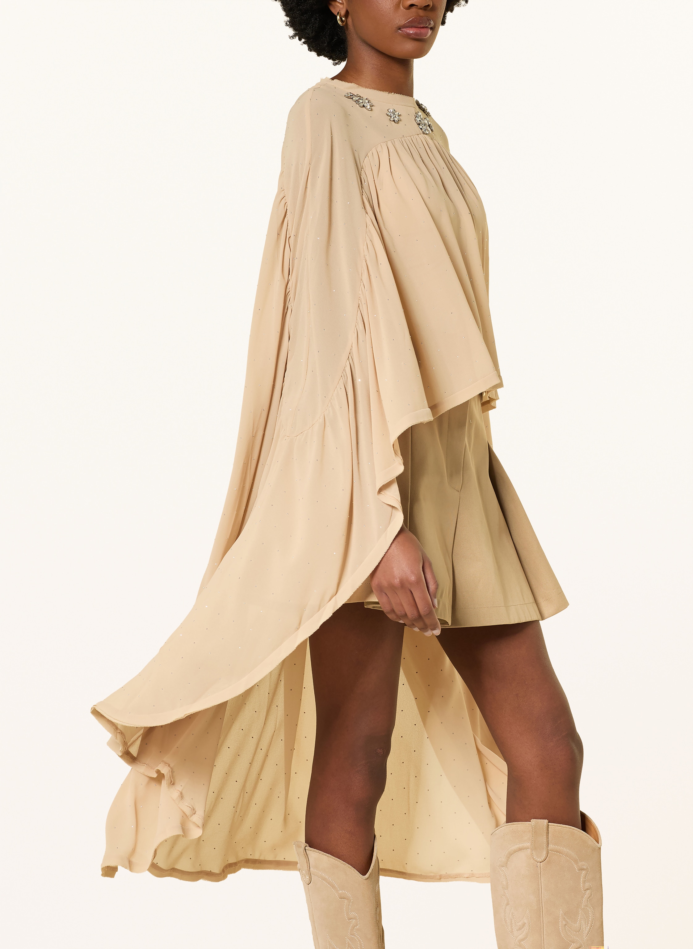 Maje Stola Mit Schmucksteinen beige – Bild 2