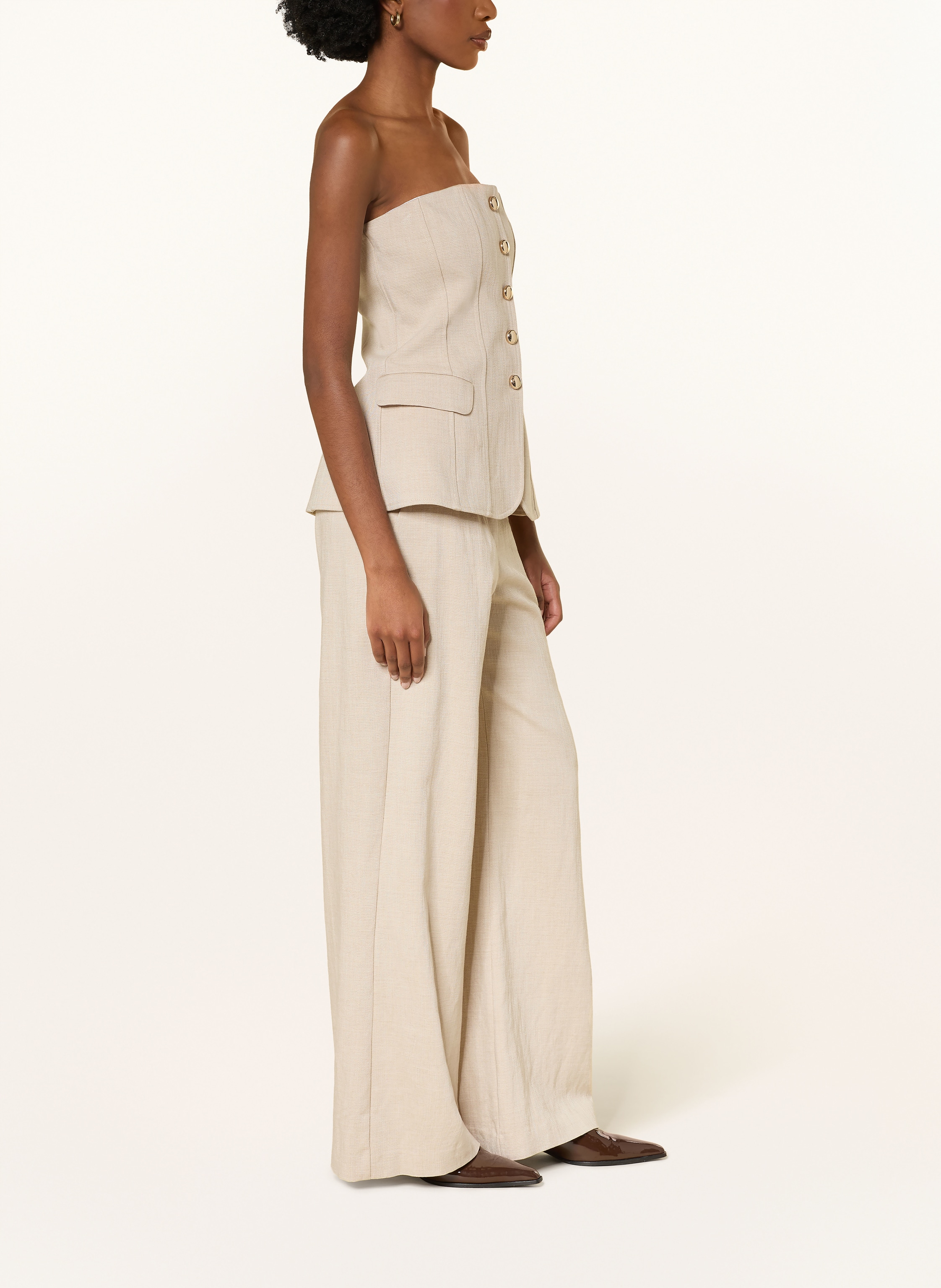 Thumbnail - Maje Marlenehose beige