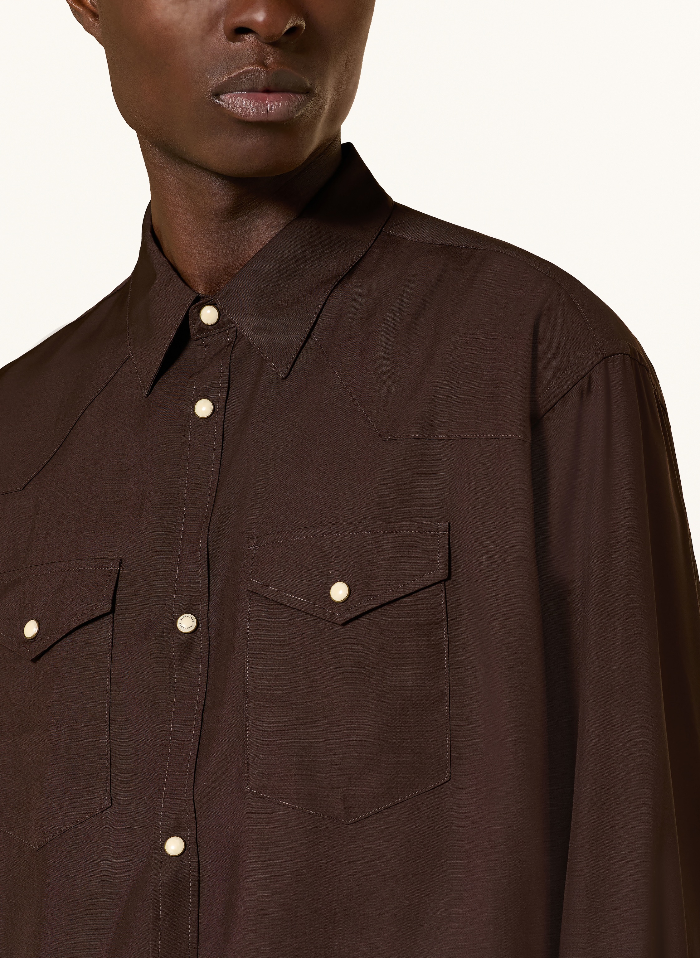 Thumbnail - Allsaints Hemd Pickett Oversized Fit braun