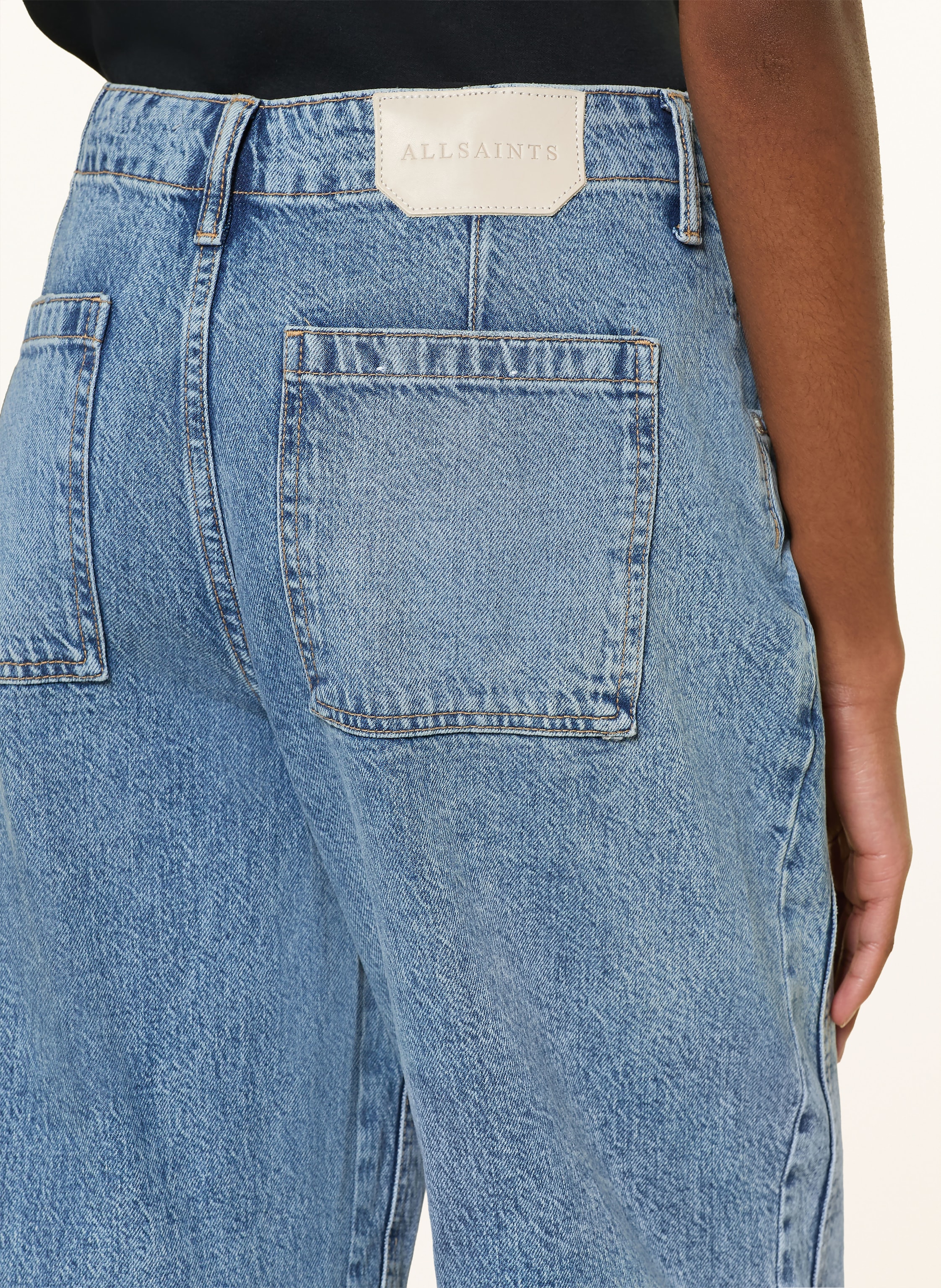 Thumbnail - Allsaints Cropped Jeans Tay blau