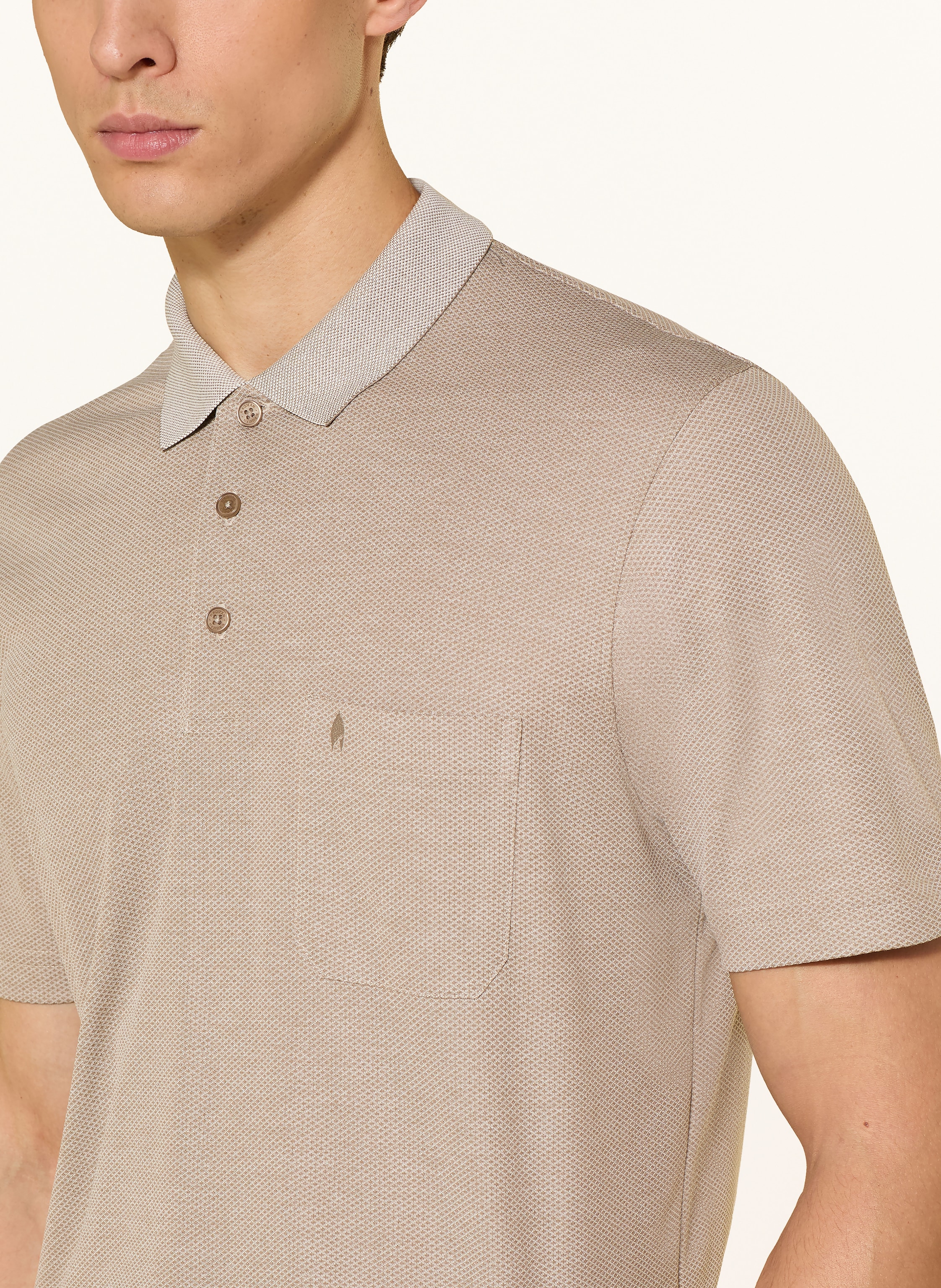 Thumbnail - Ragman Piqué-Poloshirt silber