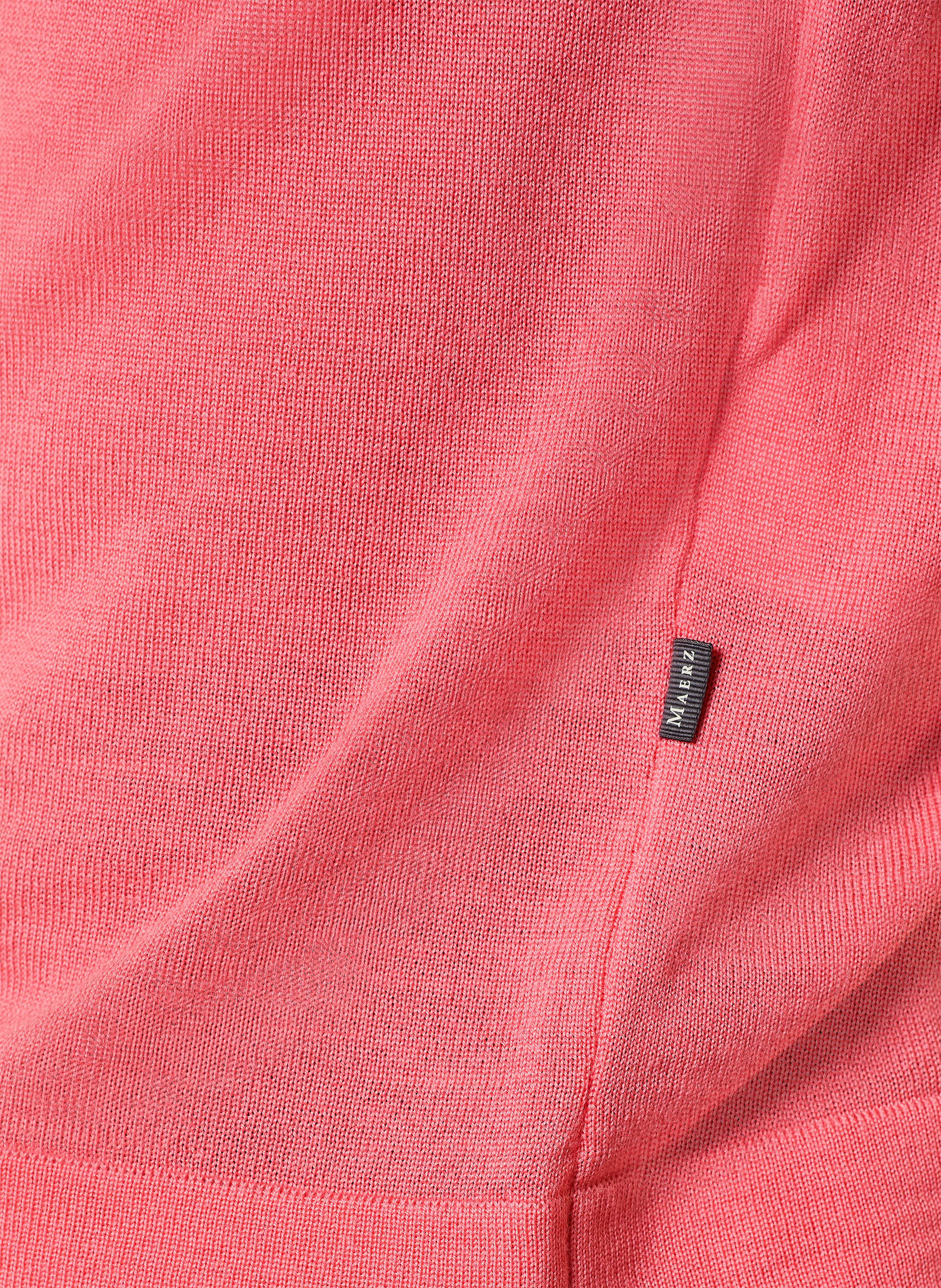 Thumbnail - Maerz Muenchen Strick-Poloshirt Aus Merinowolle pink