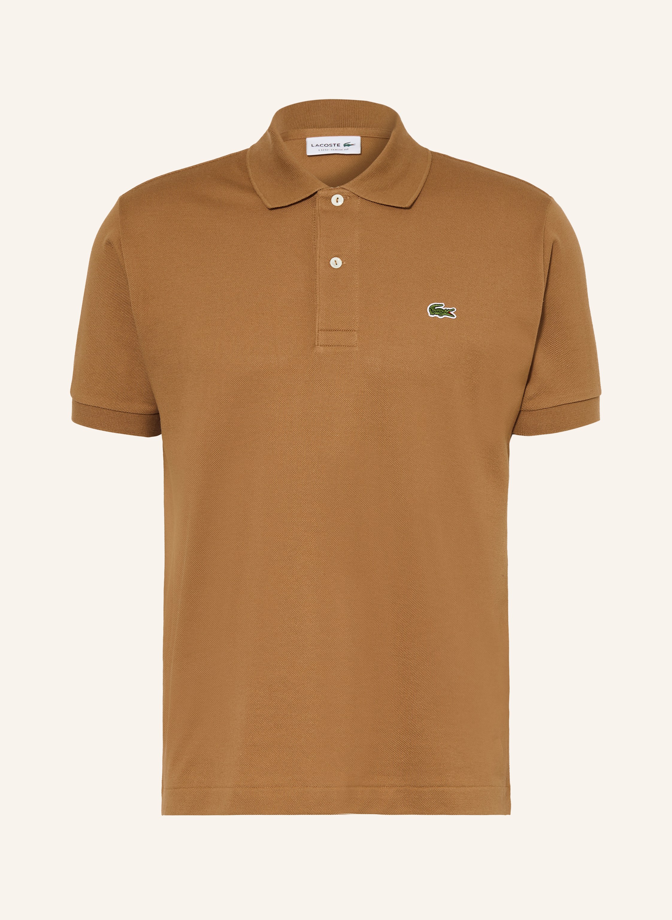 Lacoste Piqué-Poloshirt Classic Fit braun