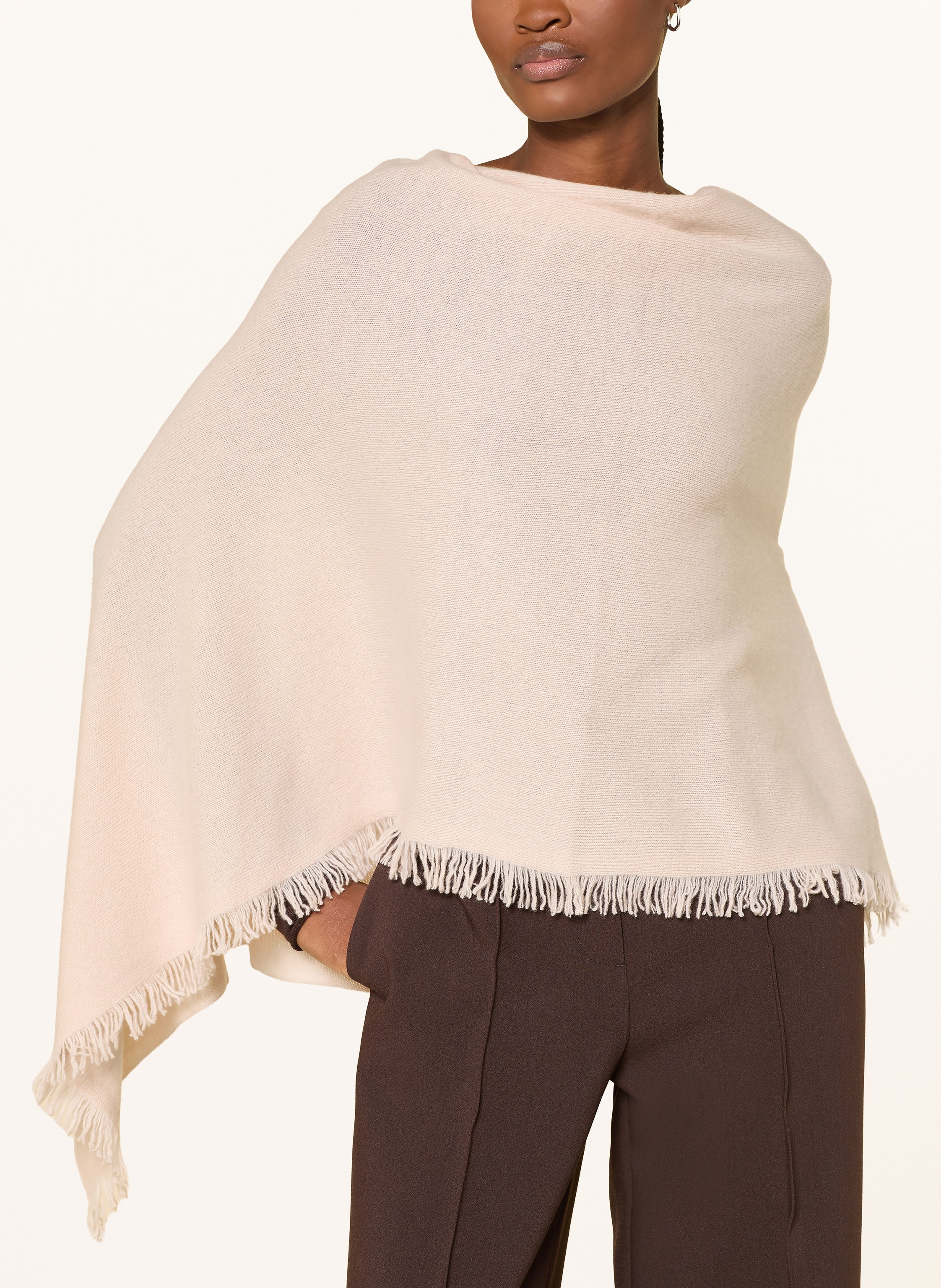 Thumbnail - Repeat Cashmere-Poncho beige