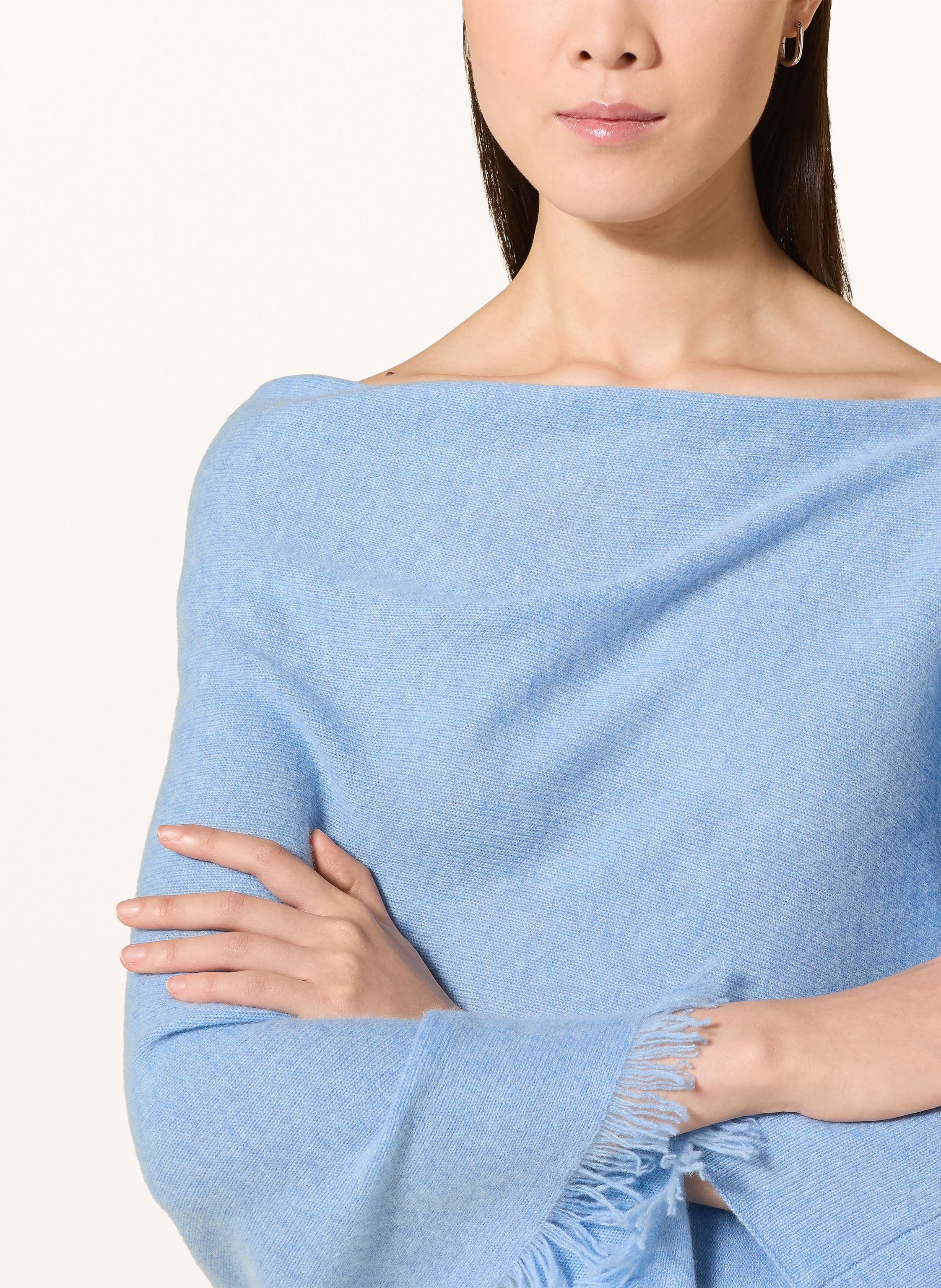 Thumbnail - Repeat Cashmere-Poncho blau