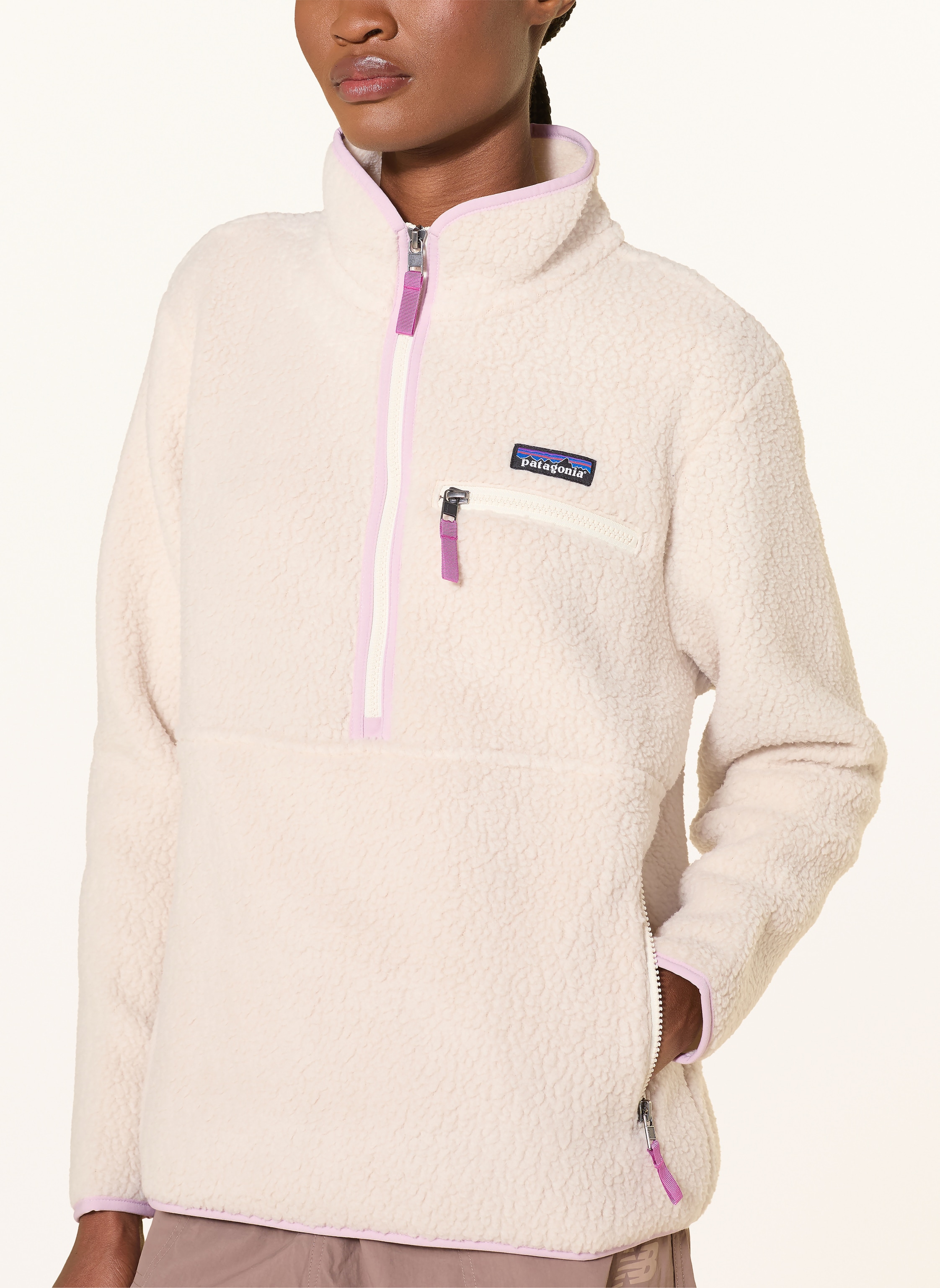 Thumbnail - Patagonia Fleece-Troyer Retro Pile Marsupial beige