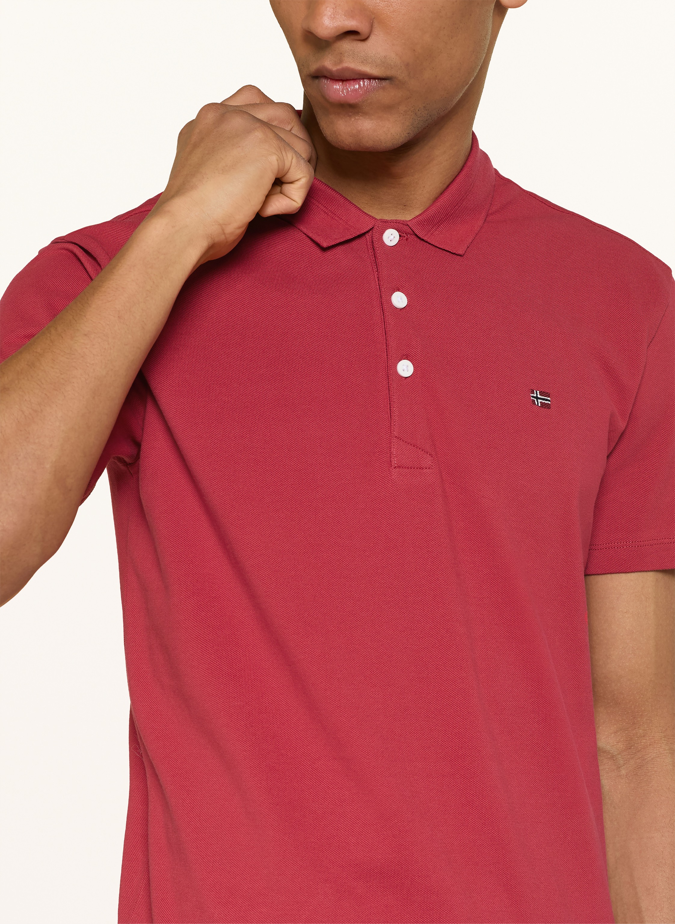 Thumbnail - Napapijri Piqué-Poloshirt Ealis rot