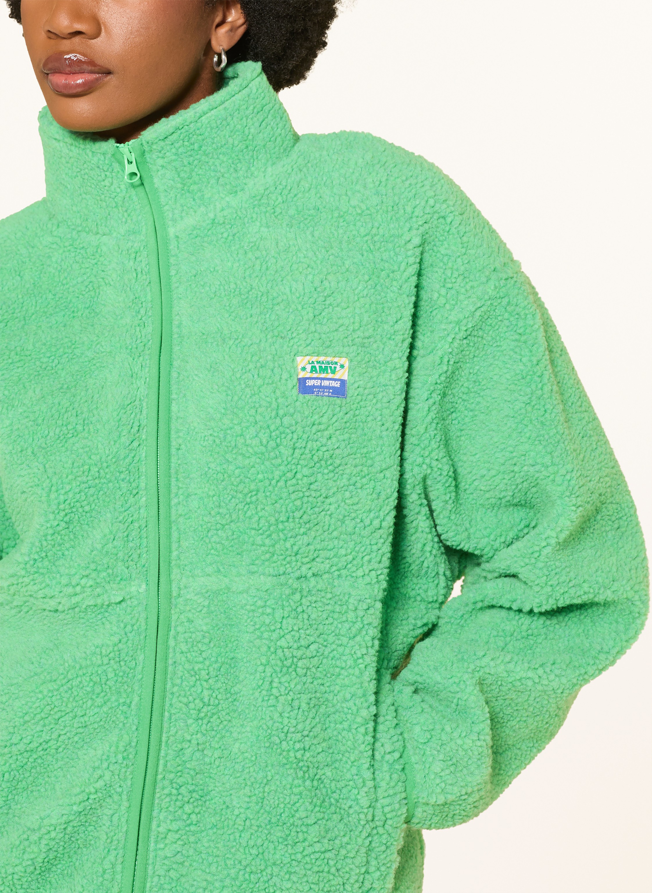 Thumbnail - American Vintage Teddyfell-Jacke Hoktown gruen