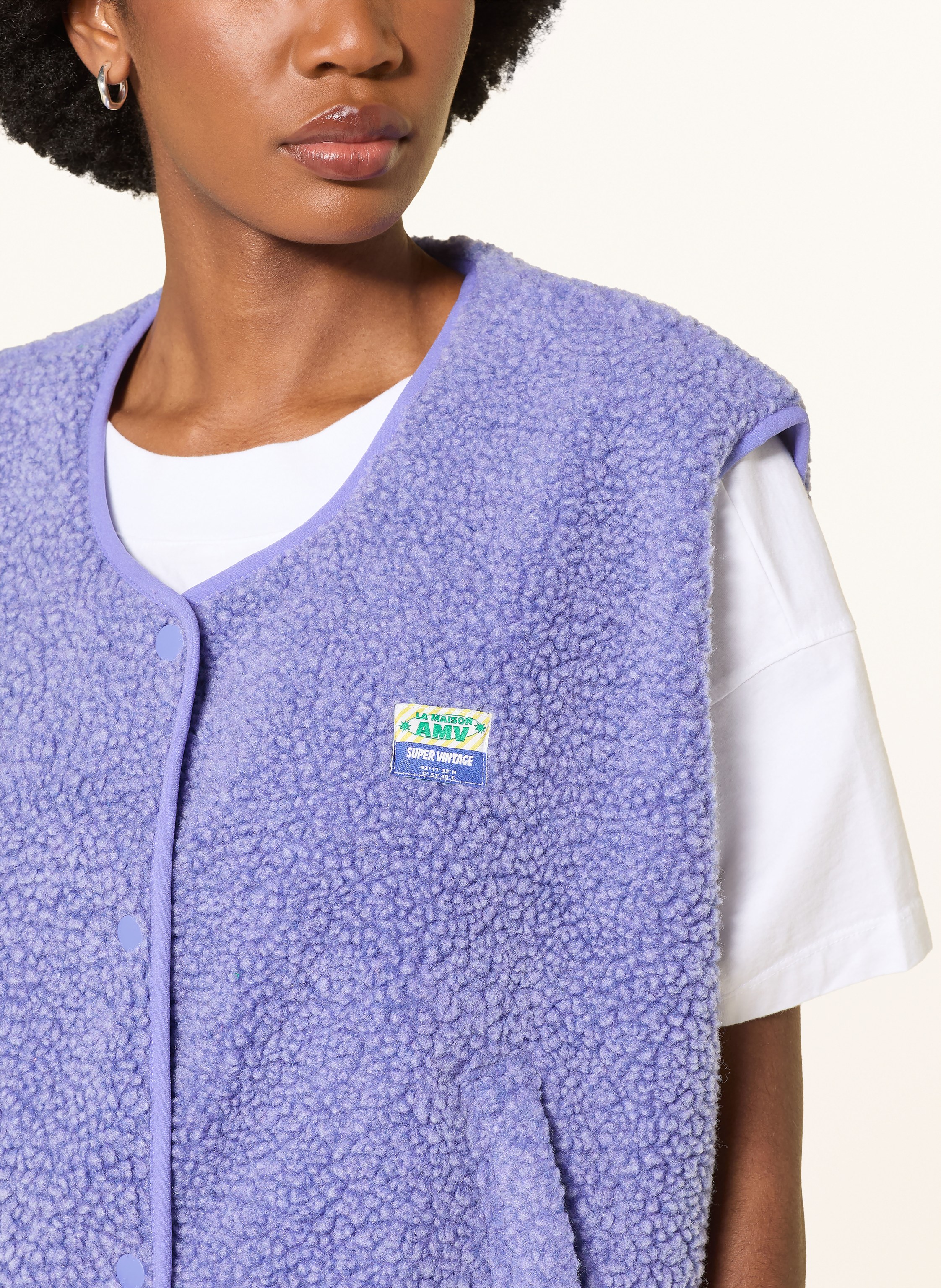 Thumbnail - American Vintage Teddyfell-Weste lila