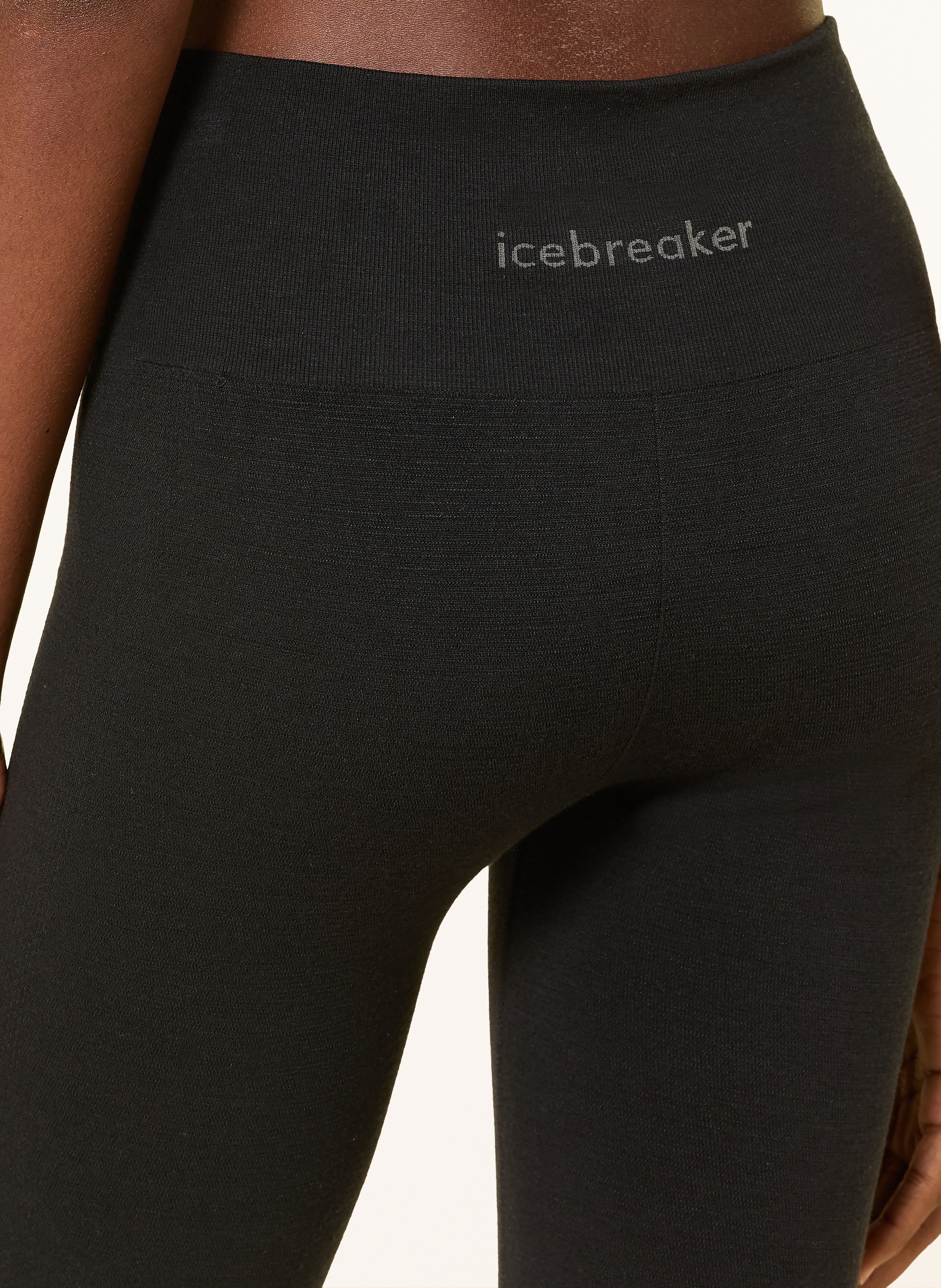 Thumbnail - Icebreaker Funktionswäsche-Hose Mer 260 Zoneknit Seamless 25 Mit Merinowolle schwarz