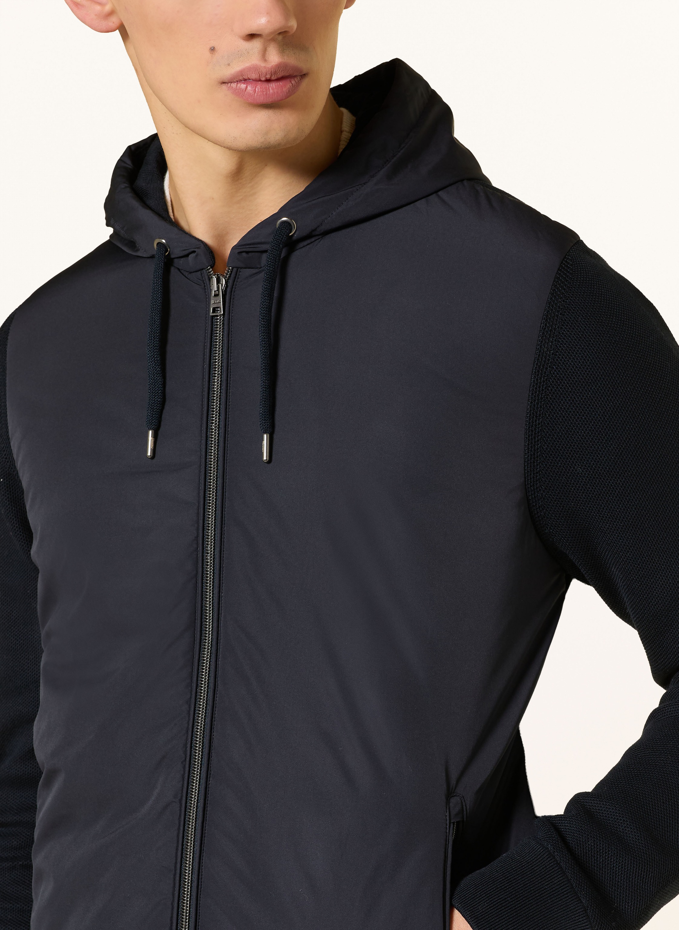 Thumbnail - Herno Jacke Im Materialmix blau