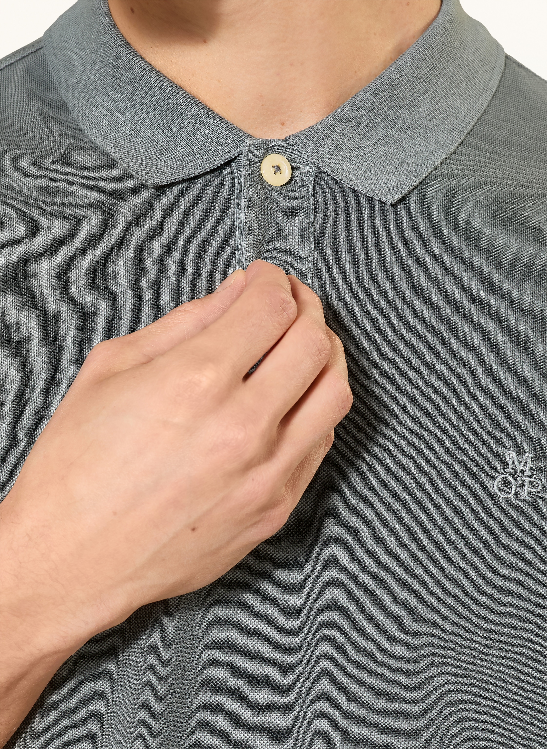 Thumbnail - Marc O'polo Piqué-Poloshirt grau