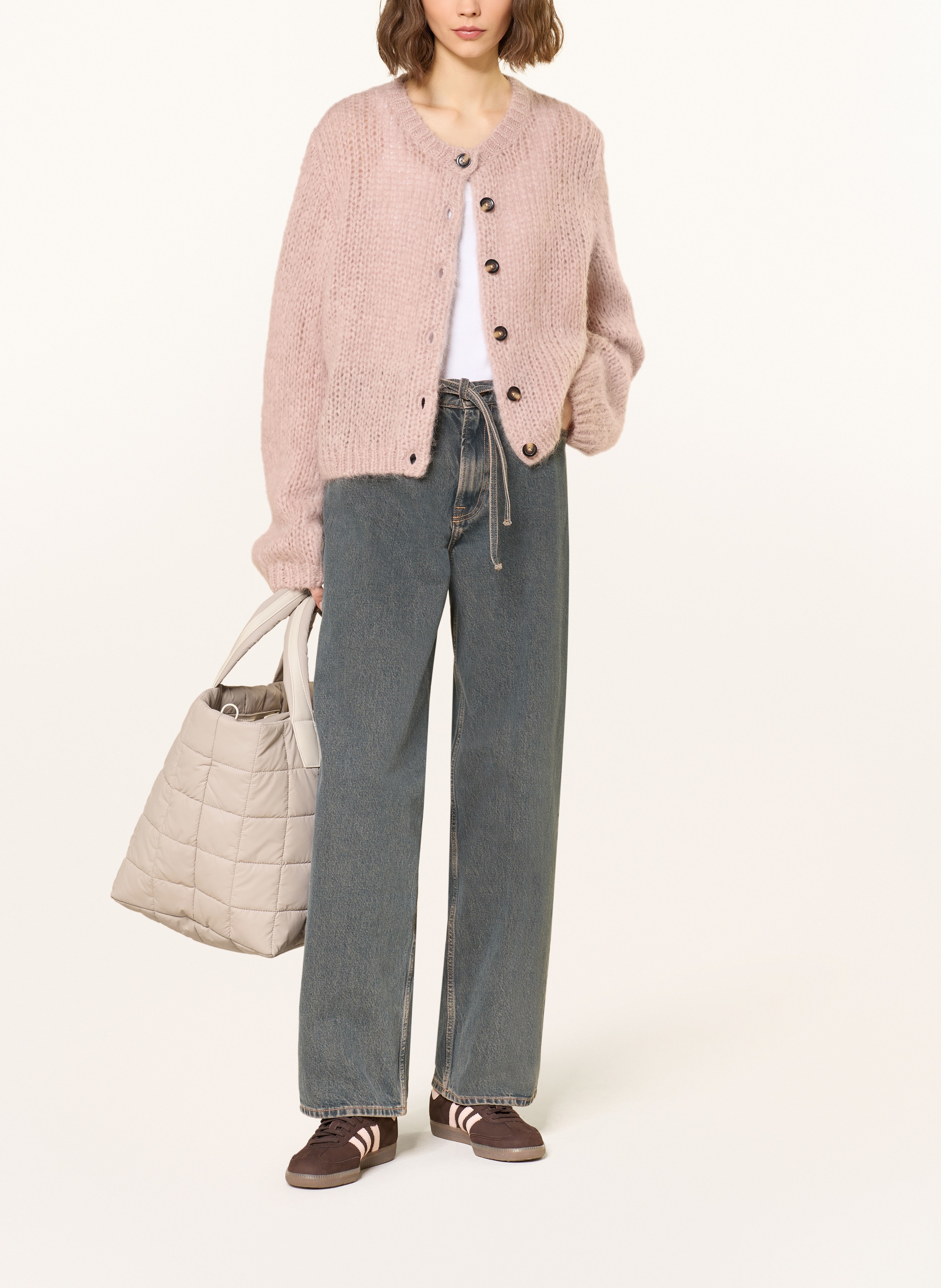 Thumbnail - Vee Collective Shopper Porter Tote Medium beige