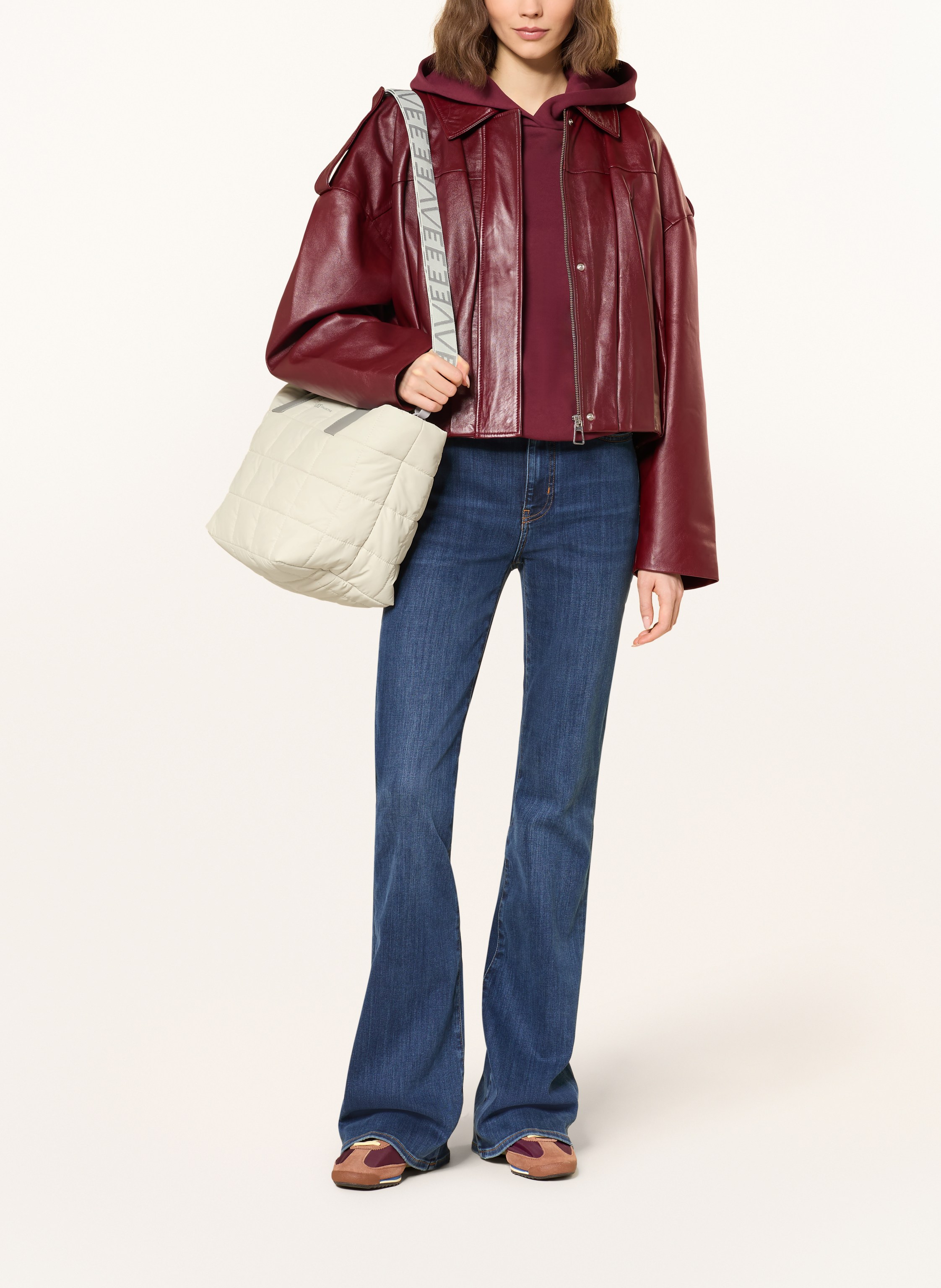 Thumbnail - Vee Collective Shopper Porter Tote Small Mit Pouch beige