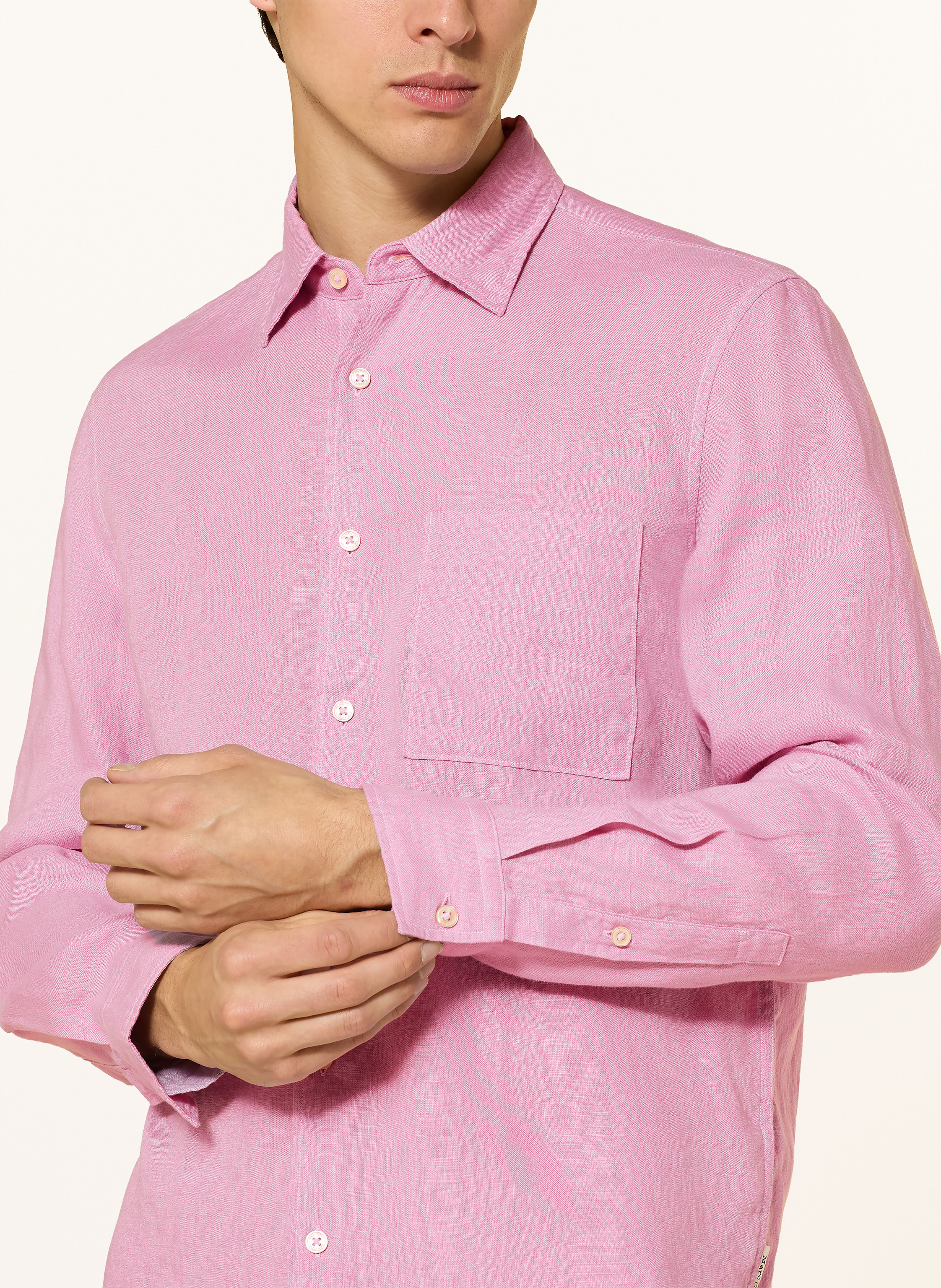 Thumbnail - Marc O'polo Leinenhemd Regular Fit rosa