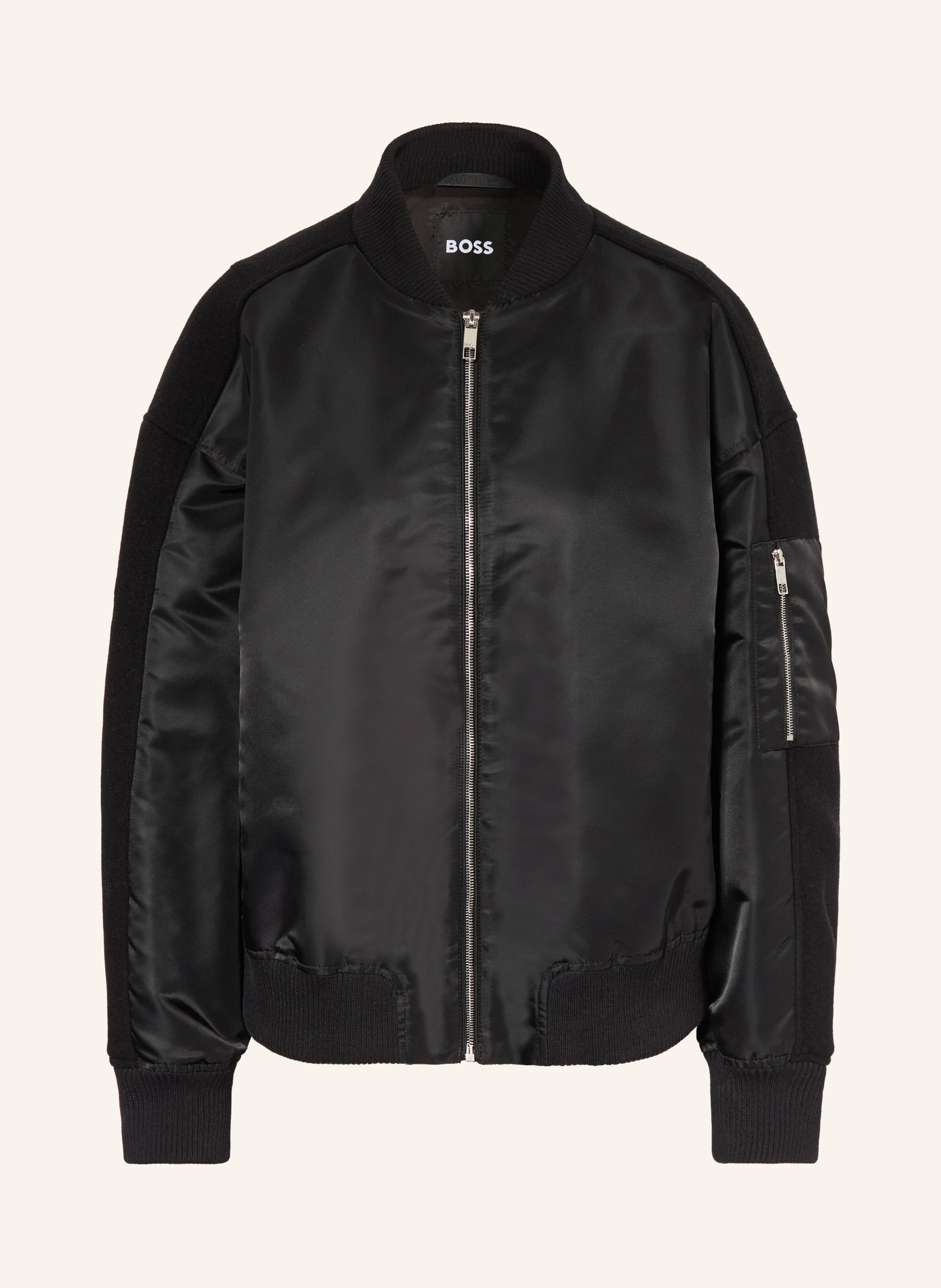 Boss Blouson Pamilano Im Materialmix schwarz