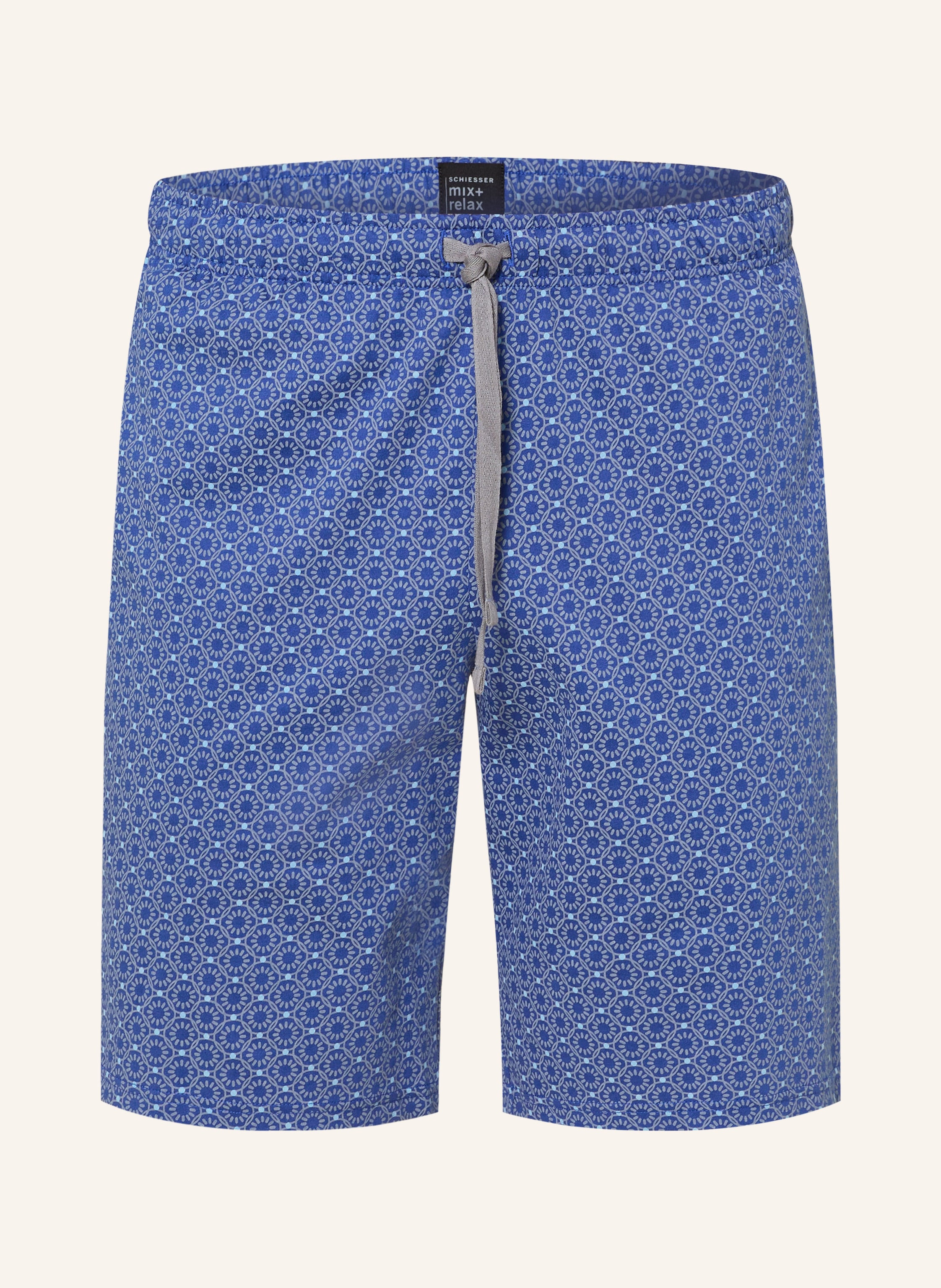 Schiesser Schlafshorts Mix+Relax blau