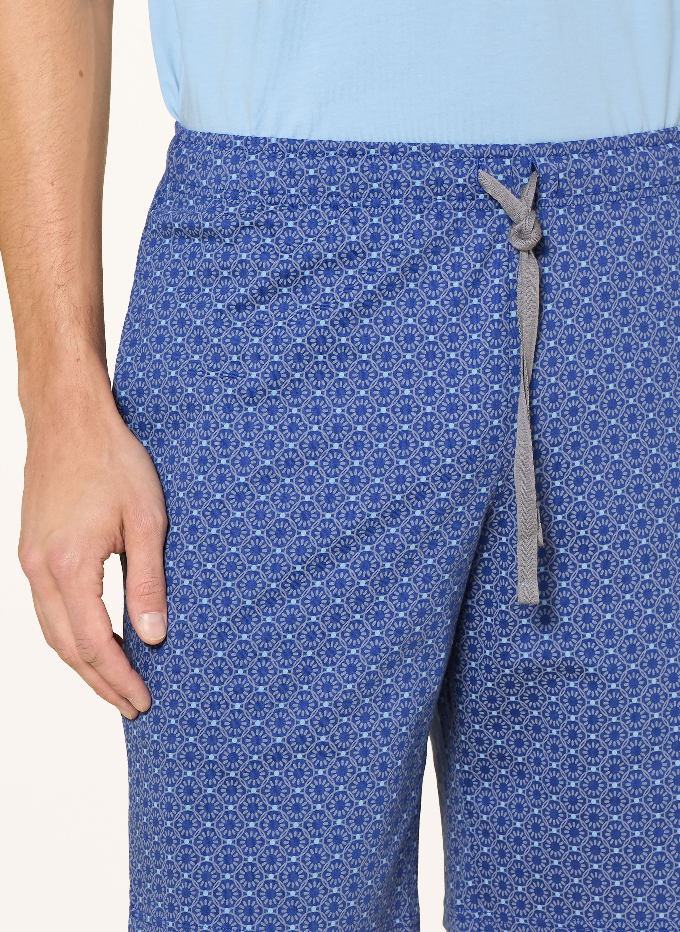 Thumbnail - Schiesser Schlafshorts Mix+Relax blau