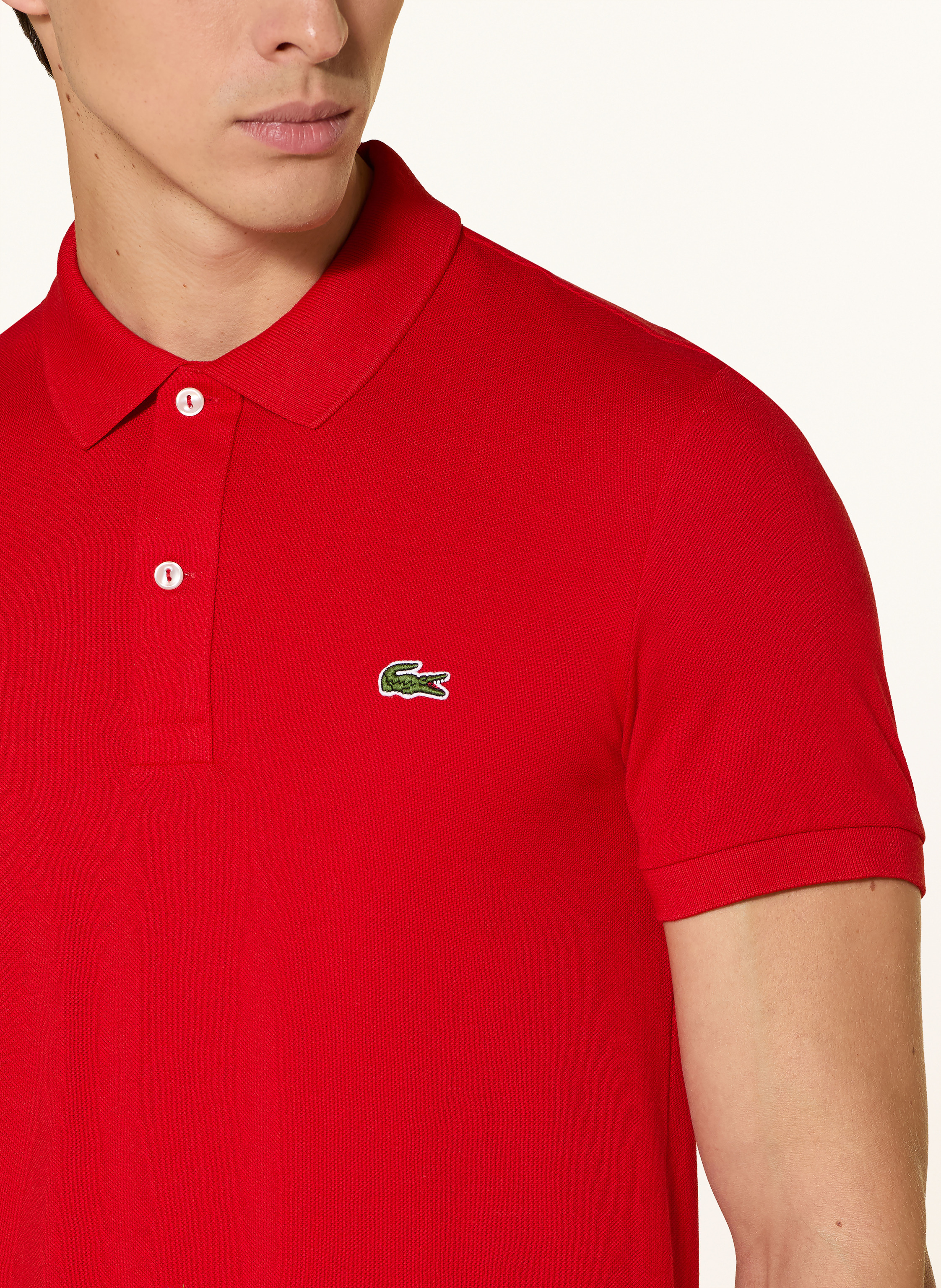 Thumbnail - Lacoste Piqué-Poloshirt Slim Fit rot