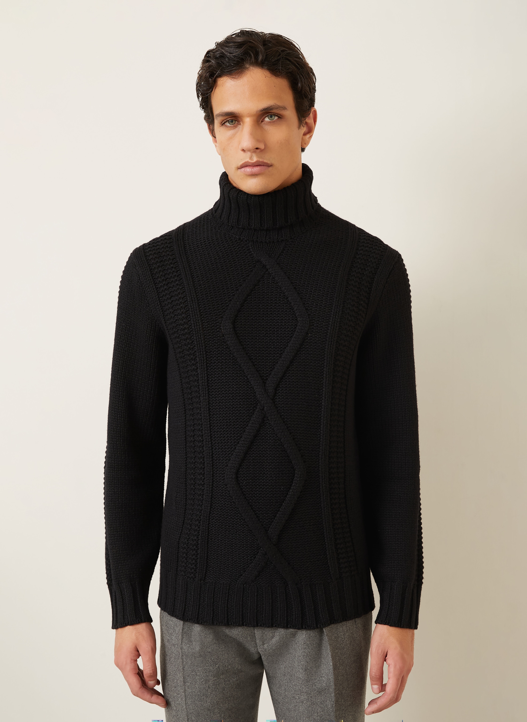 Thumbnail - Brunello Cucinelli Rollkragenpullover Aus Cashmere schwarz