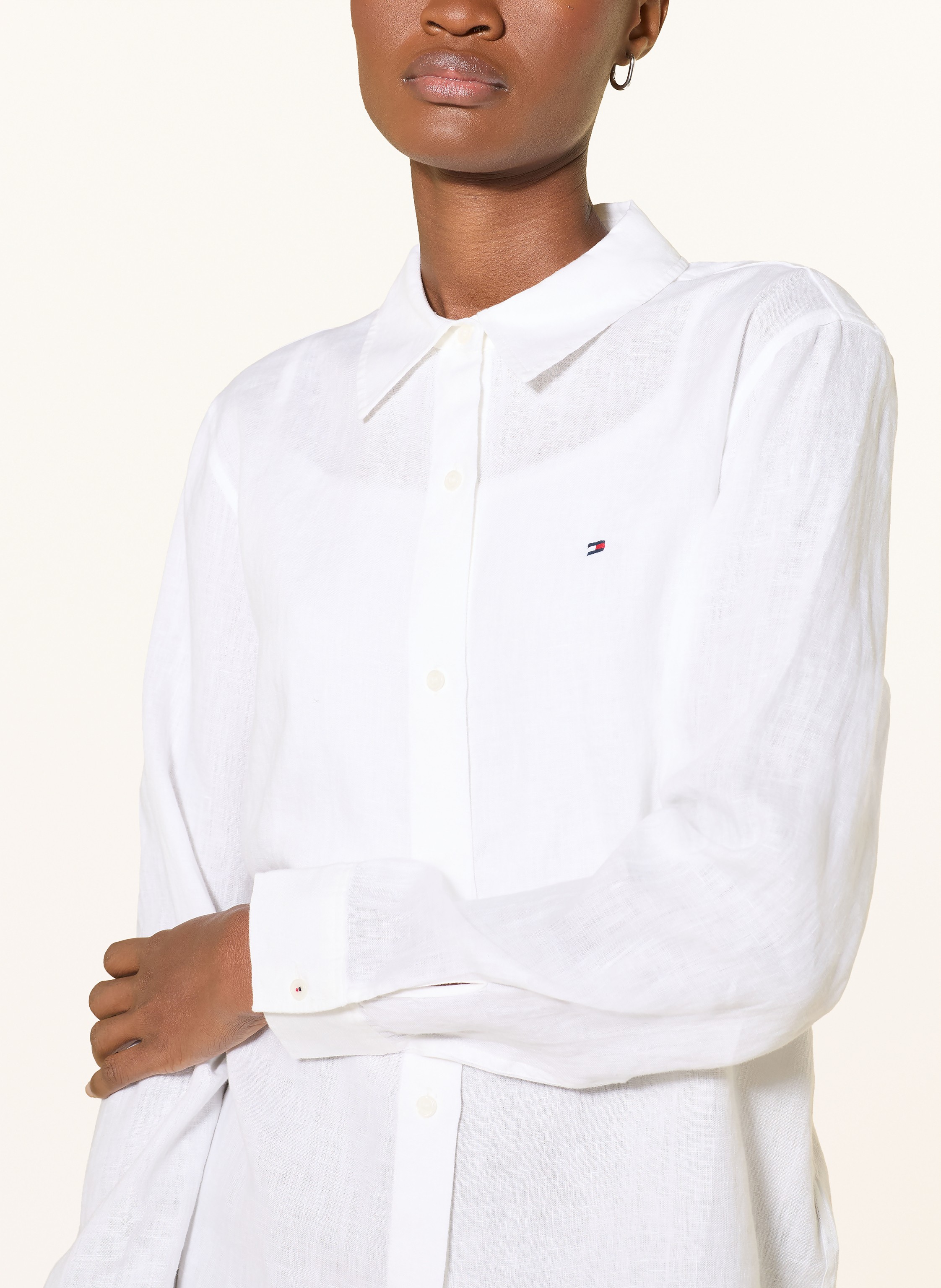 Thumbnail - Tommy Hilfiger Hemdbluse Aus Leinen weiss