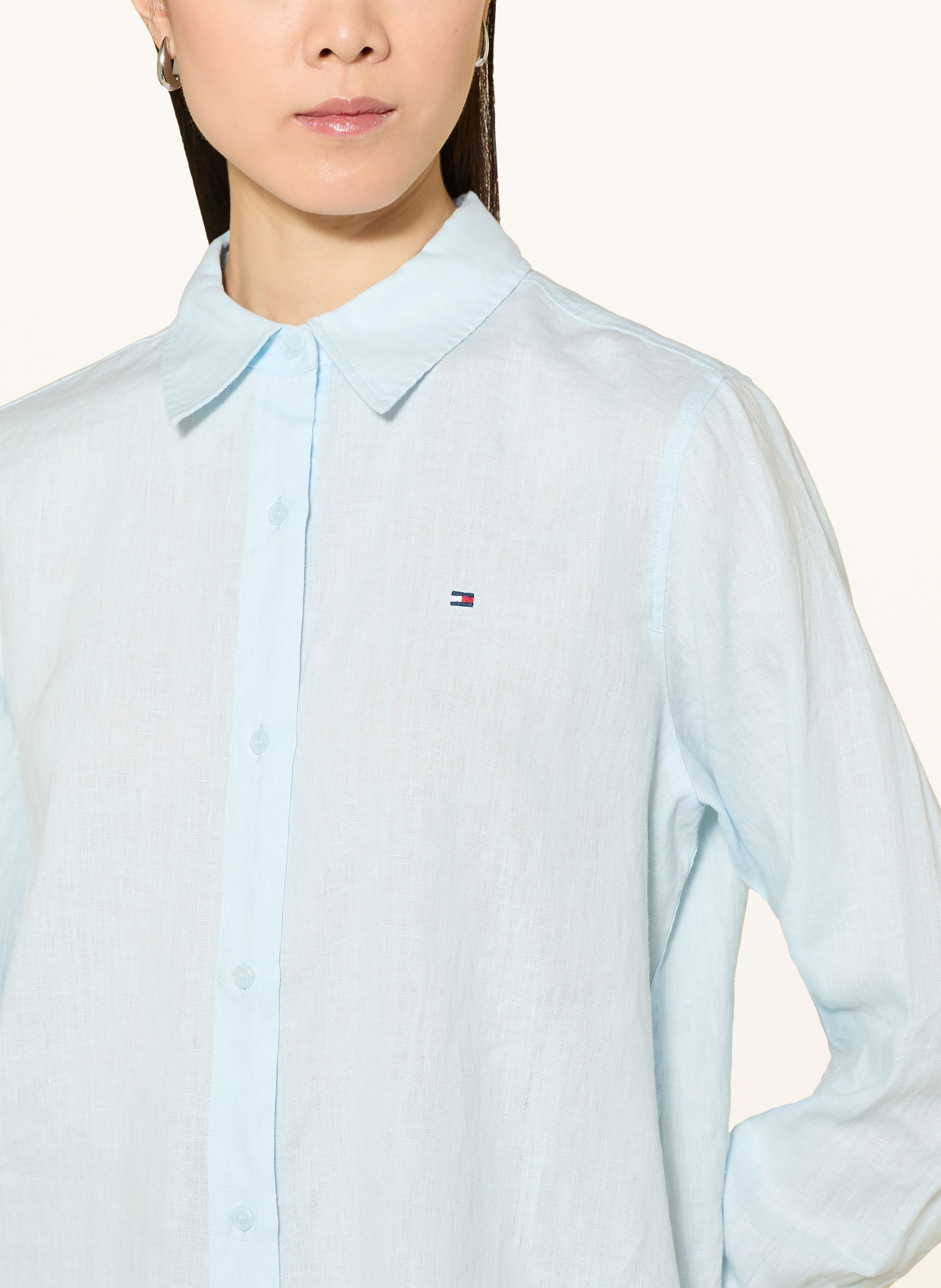 Thumbnail - Tommy Hilfiger Hemdbluse Aus Leinen blau