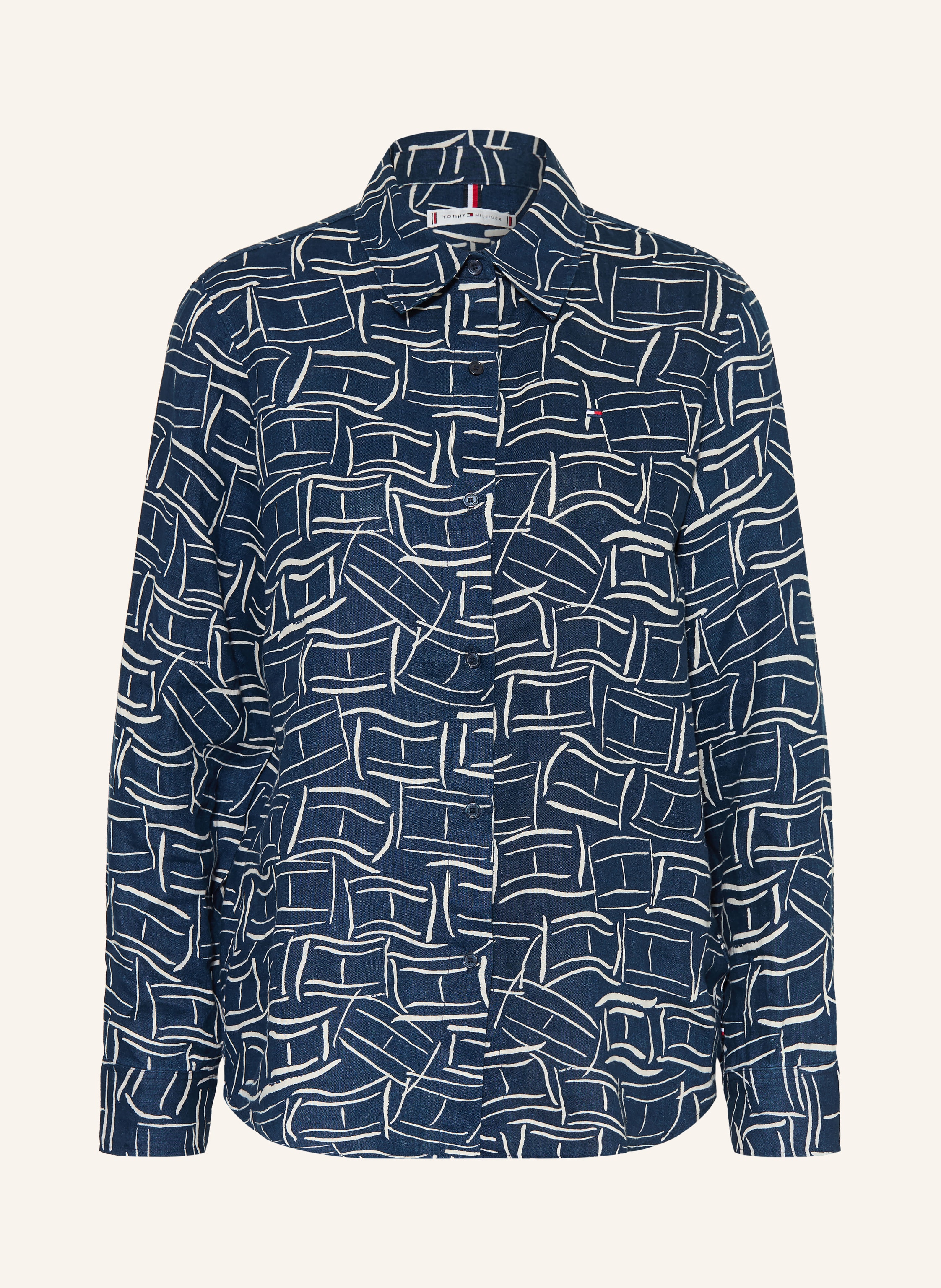 Tommy Hilfiger Hemdbluse Aus Leinen blau