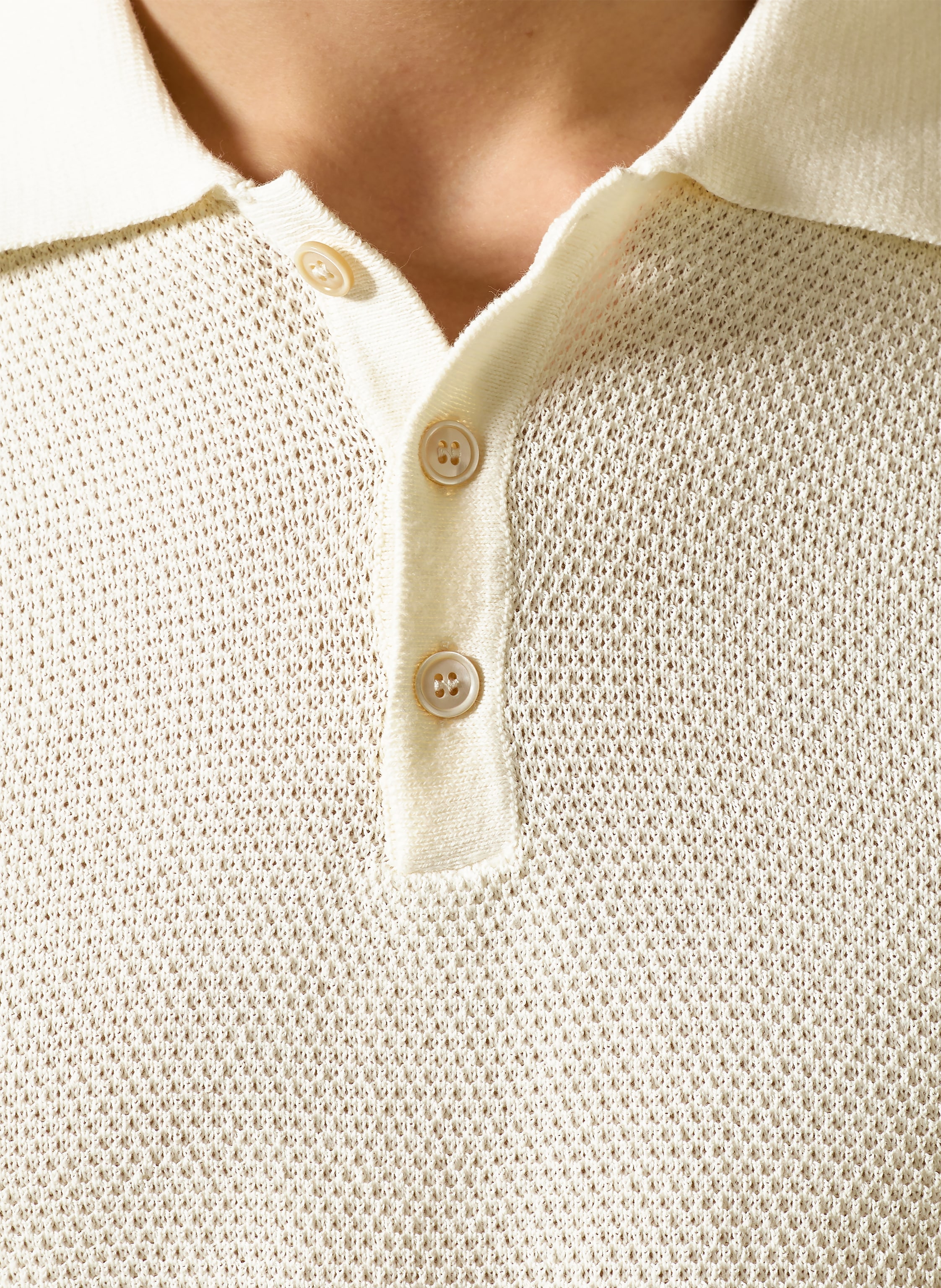 Thumbnail - Daniele Fiesoli Strick-Poloshirt weiss