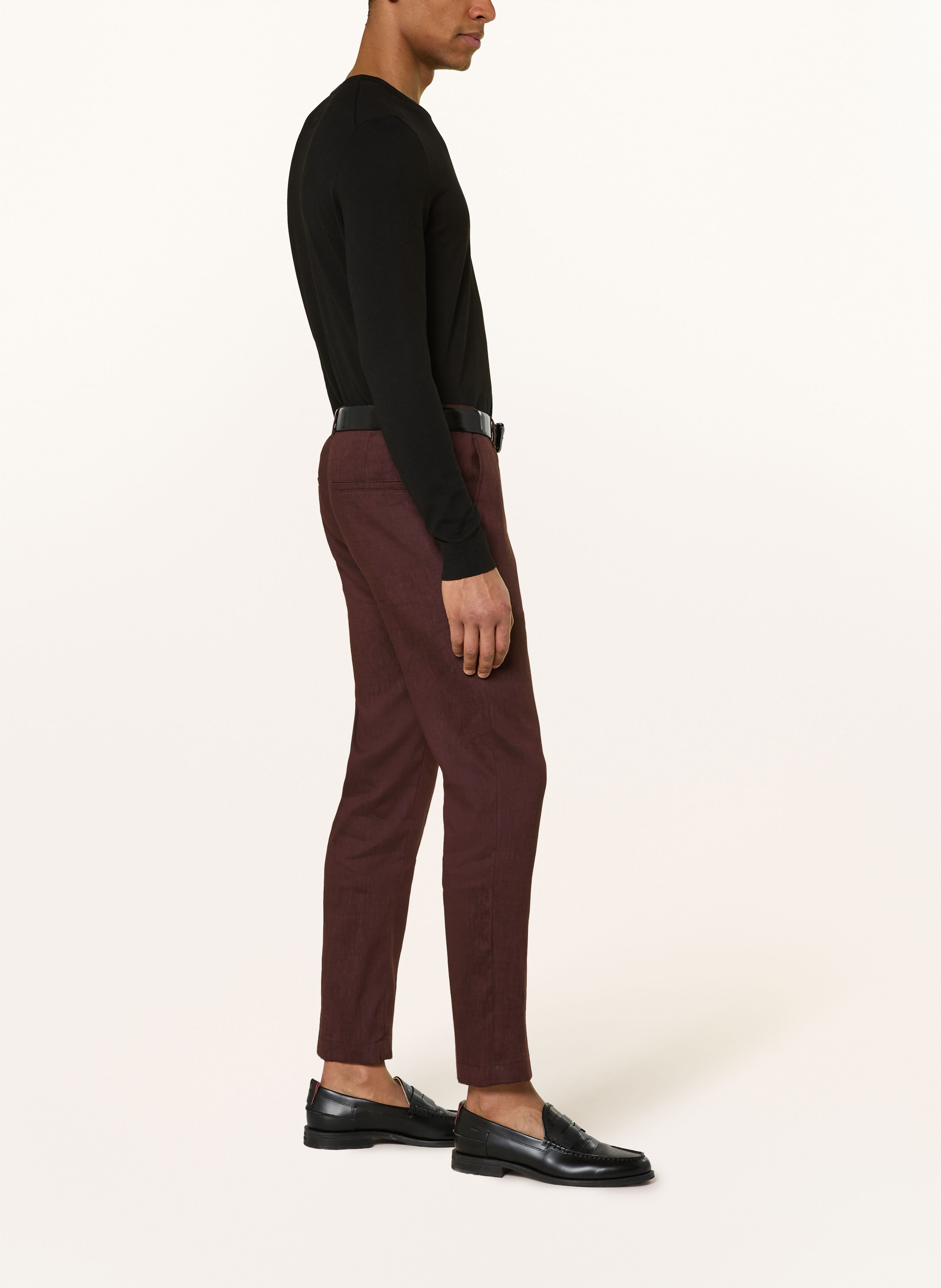 Thumbnail - Drykorn Hose Deger Im Jogging-Stil Regular Fit Mit Leinen rot