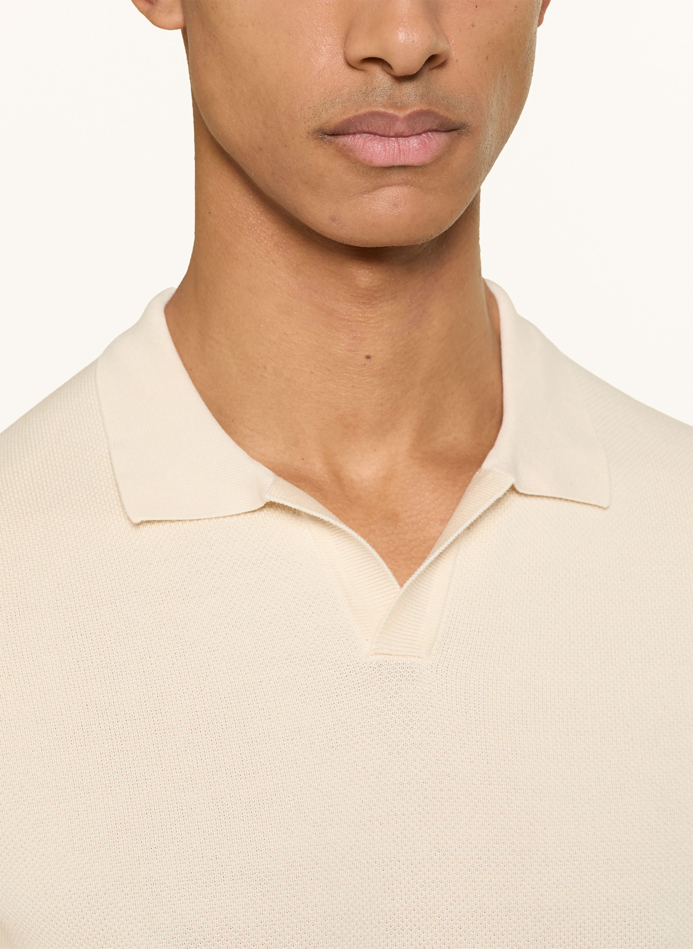 Thumbnail - Ragman Strick-Poloshirt weiss