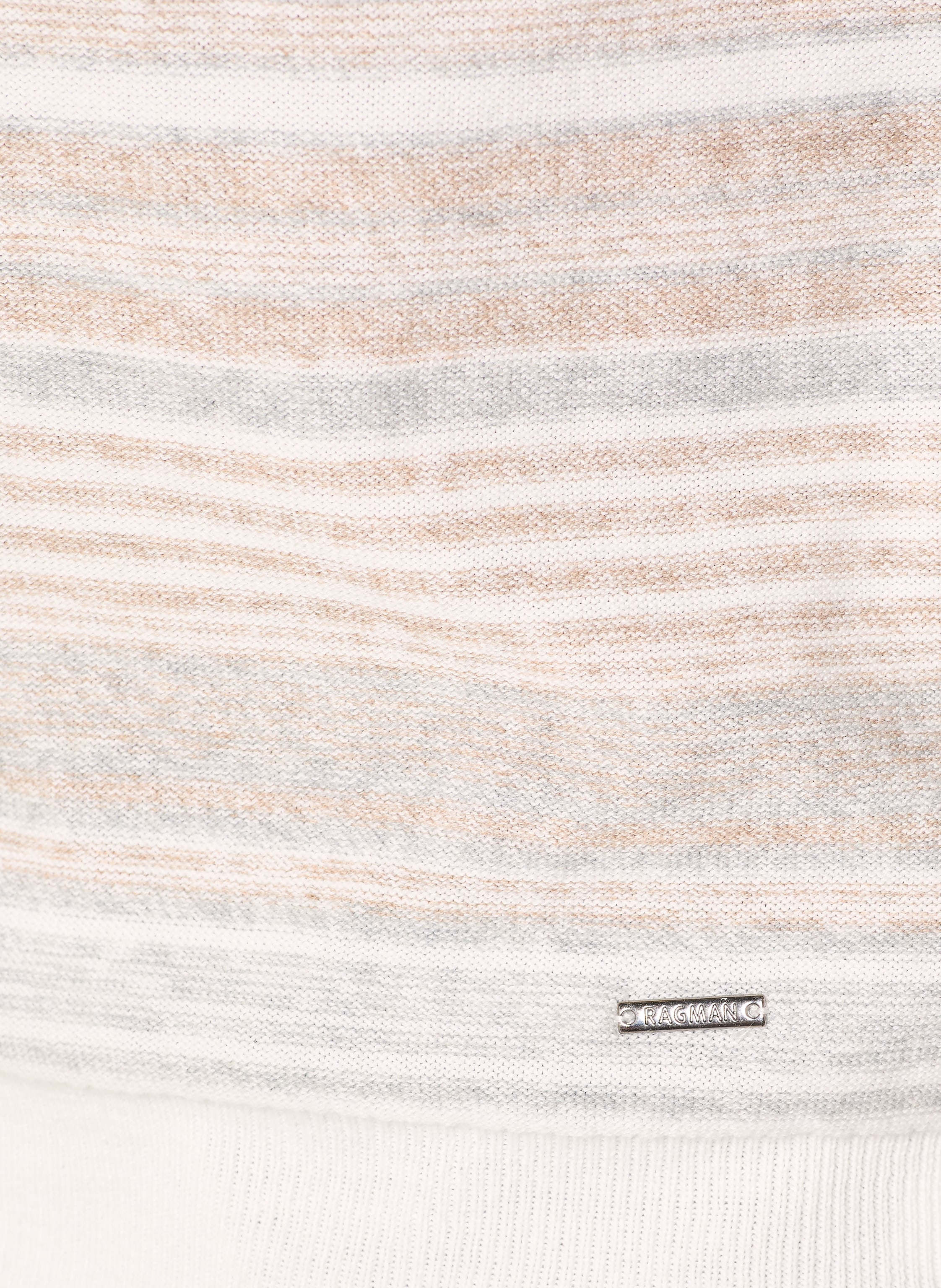 Thumbnail - Ragman Strick-Poloshirt grau