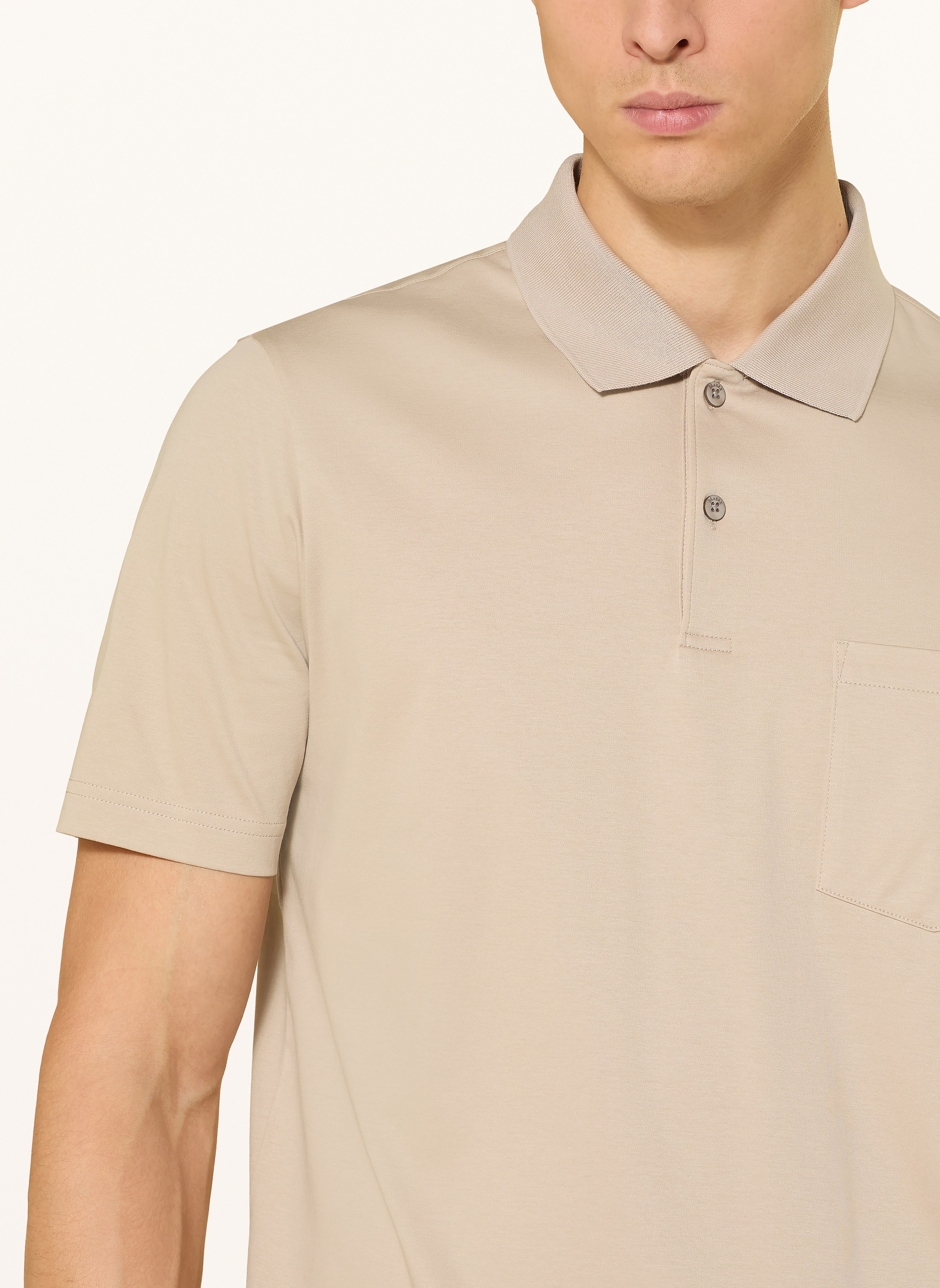 Thumbnail - Maerz Muenchen Jersey-Poloshirt beige