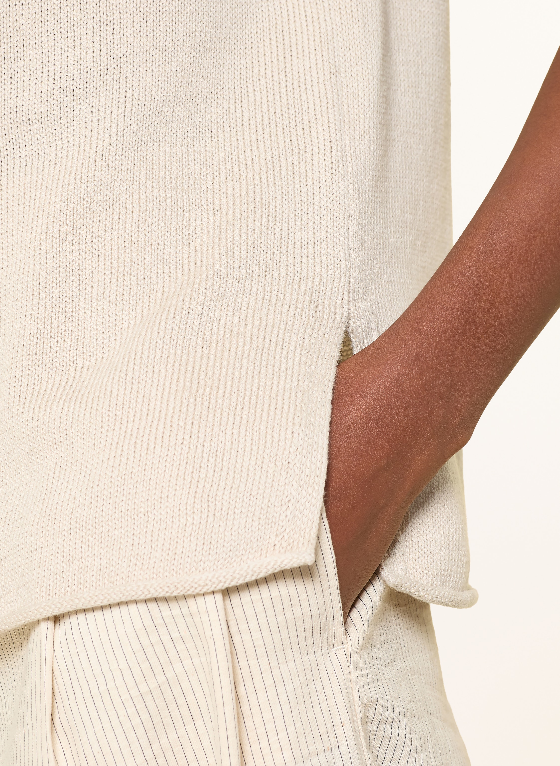 Thumbnail - Marc O'polo Strickshirt Mit Leinen beige