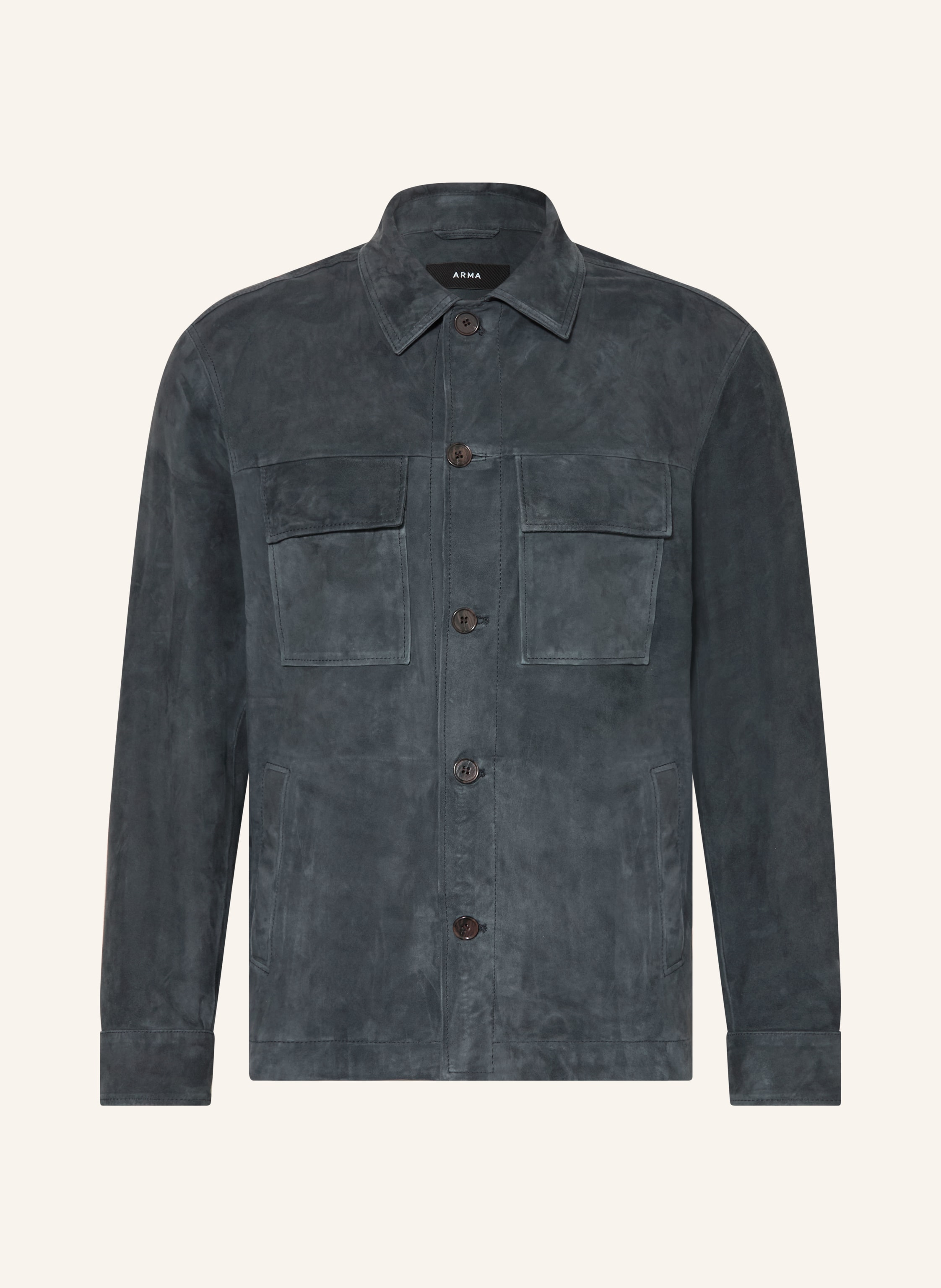Arma Leder-Overjacket Mex blau